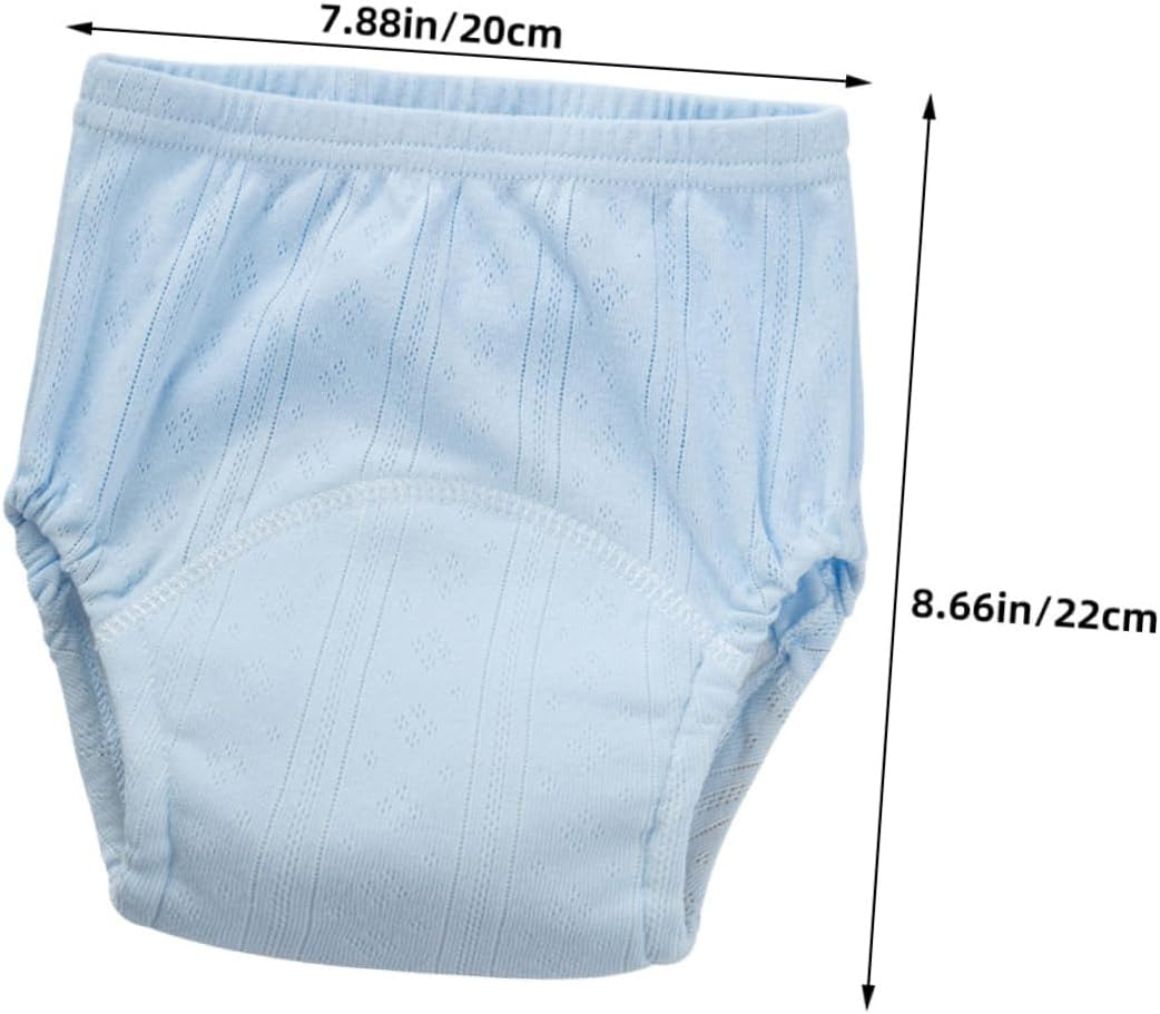 Vaguelly 2Pcs Cotton Reusable Diaper Pants Soft and Breathable Cartoon Training Pants for Boy Girl Washable Nappy for Toilet Training Mixed Colors Variations image number 6