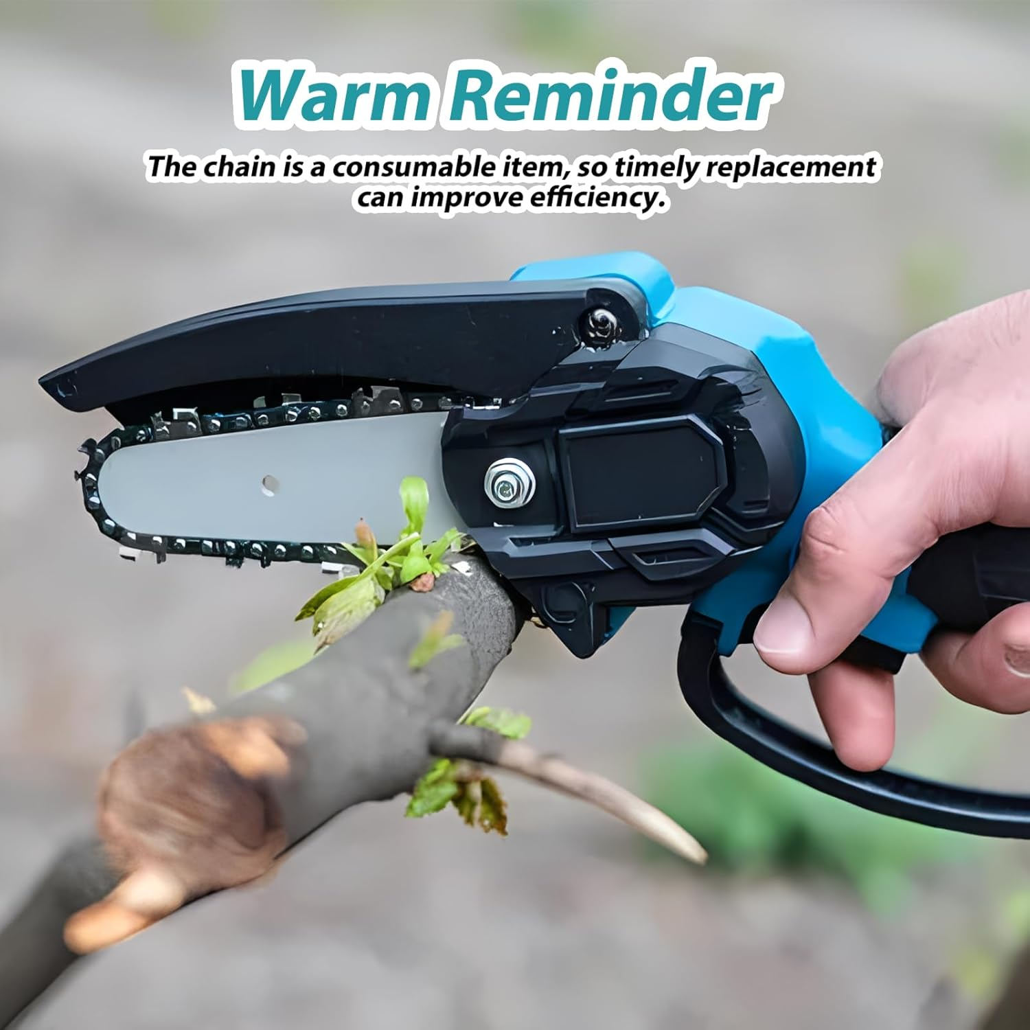 5Pcs Mini Chainsaw Chains with Replacement Saw Chain Bar, 6 Inch Small Chainsaw Chain Replacement Steel Chainsaw Blade for Tree Trimming, Cordless Handheld Mini Chainsaws (37 Drive Links) image number 3