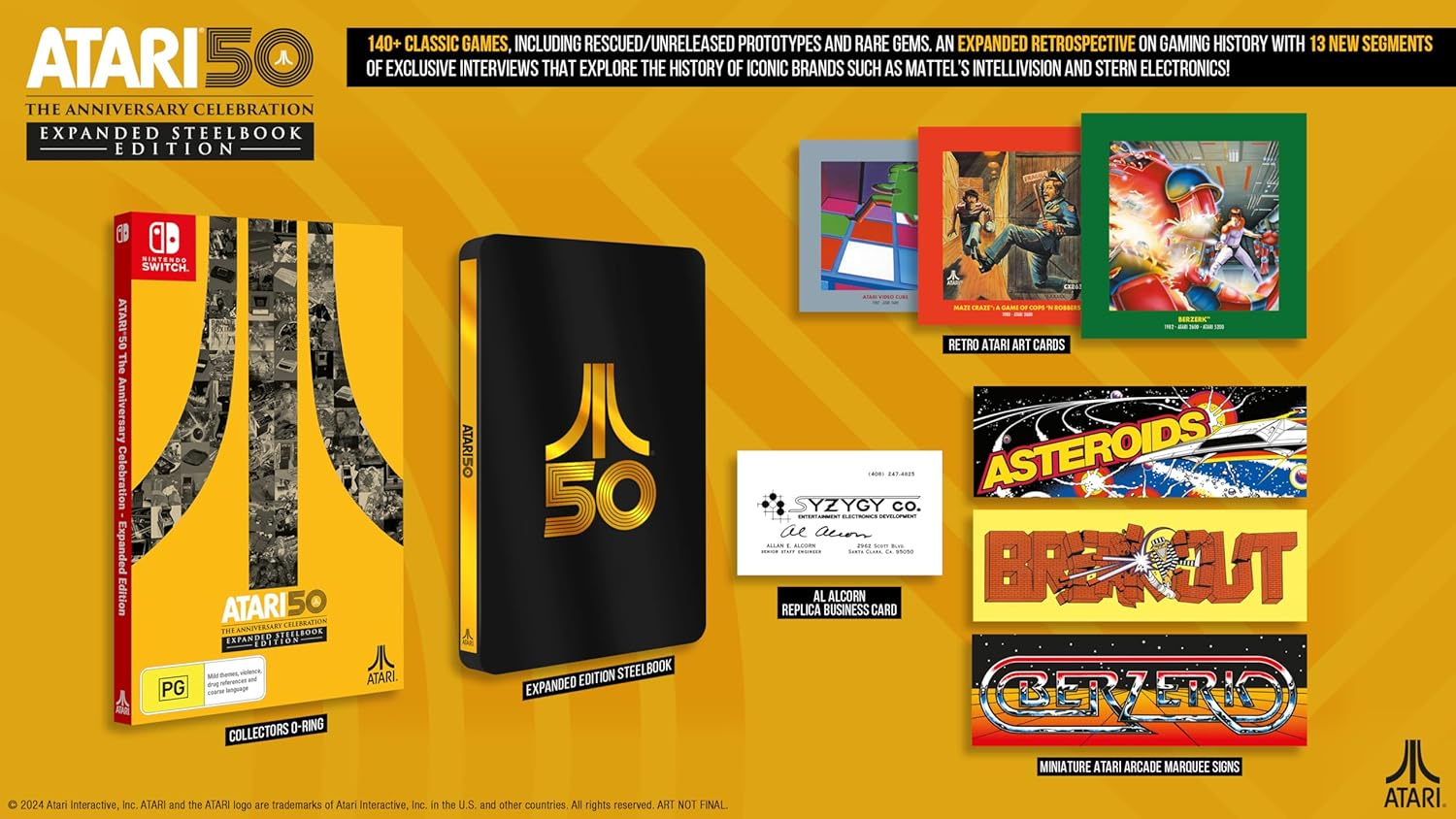 Atari 50: the Anniversary Celebration - Expanded Steelbook Edition - Nintendo Switch image number 1