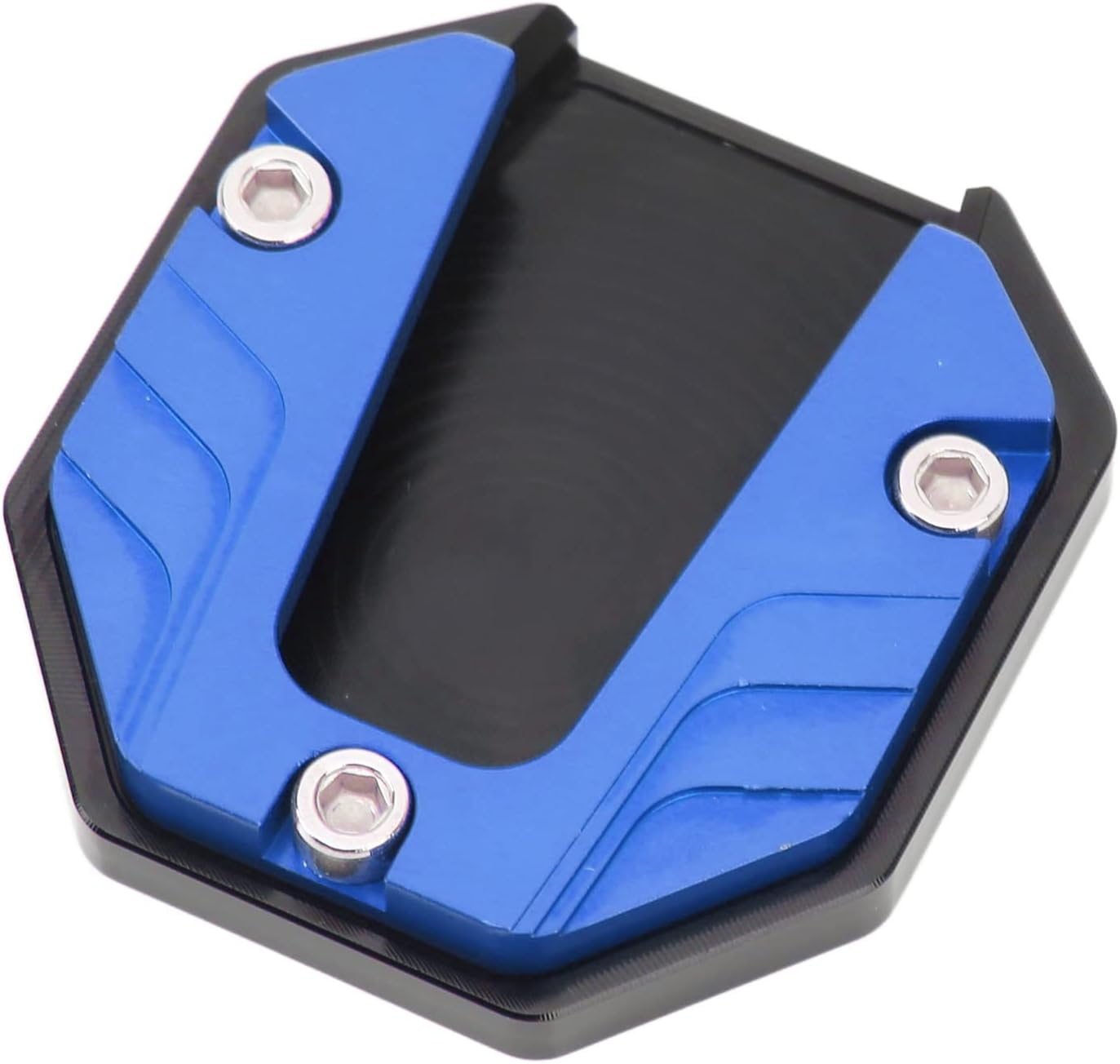 Large Base Kickstand Extender Motorcycle Side Stand Plate Pad High Strength Kickstand Pad Plate Support Accessory - Foot Rests (Black)