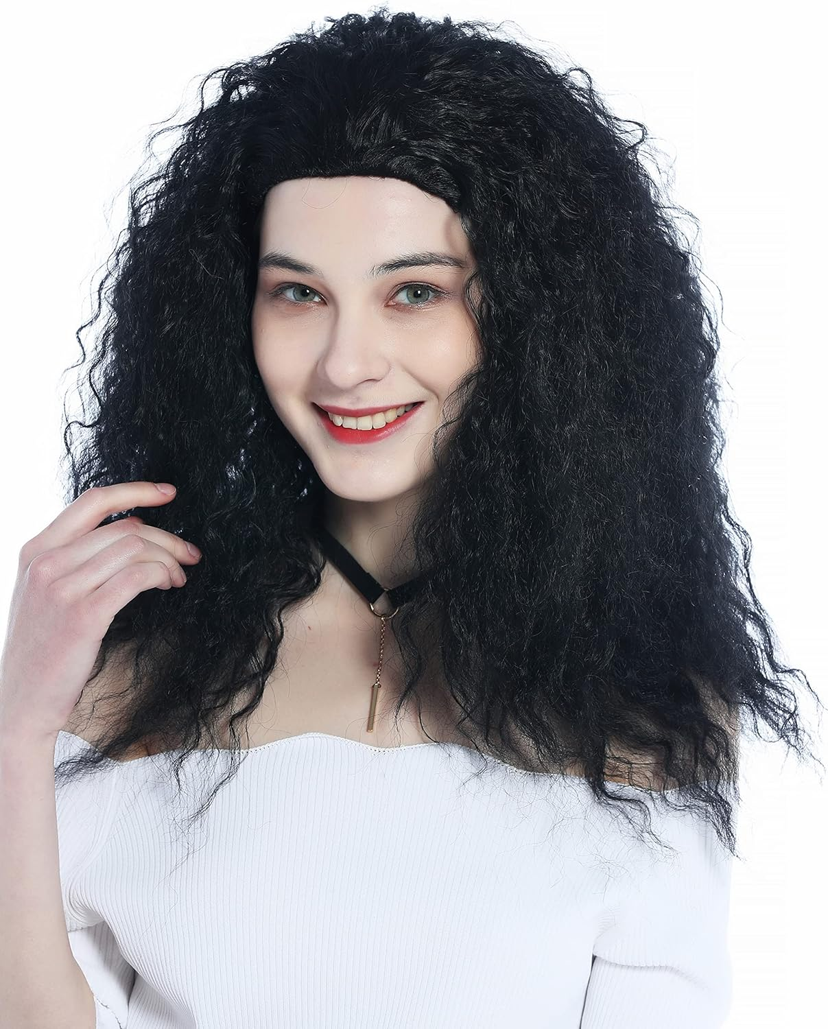 WIG ME up - ZM-1022-1 Women'S Wig Long Voluminous Frizzy Crepe Curls Black Caribbean Look image number 2
