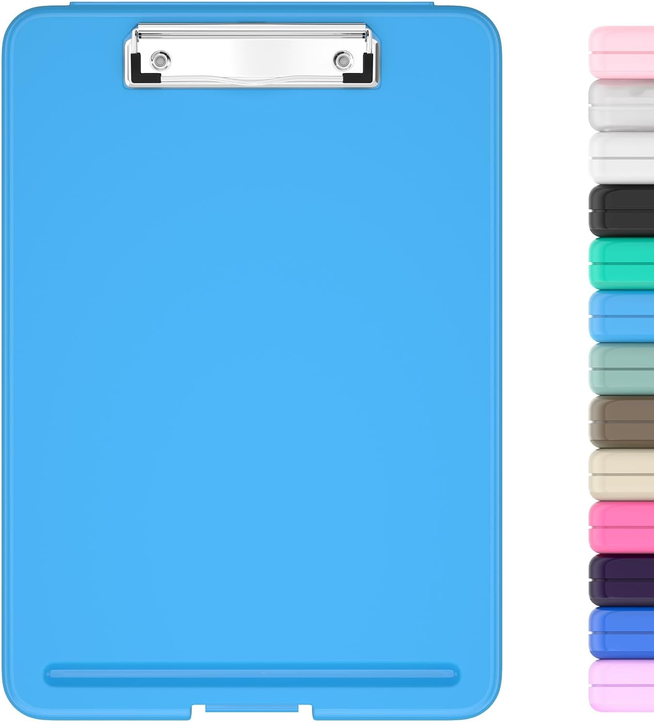 Hongri Clipboard with Storage, 8.5 X 11 Nursing Clip Board Foldable Storage for Nurses, Lawyers, Students, Classroom, Office, School, Size 13.4 X 9.4 X 0.9 In, Black