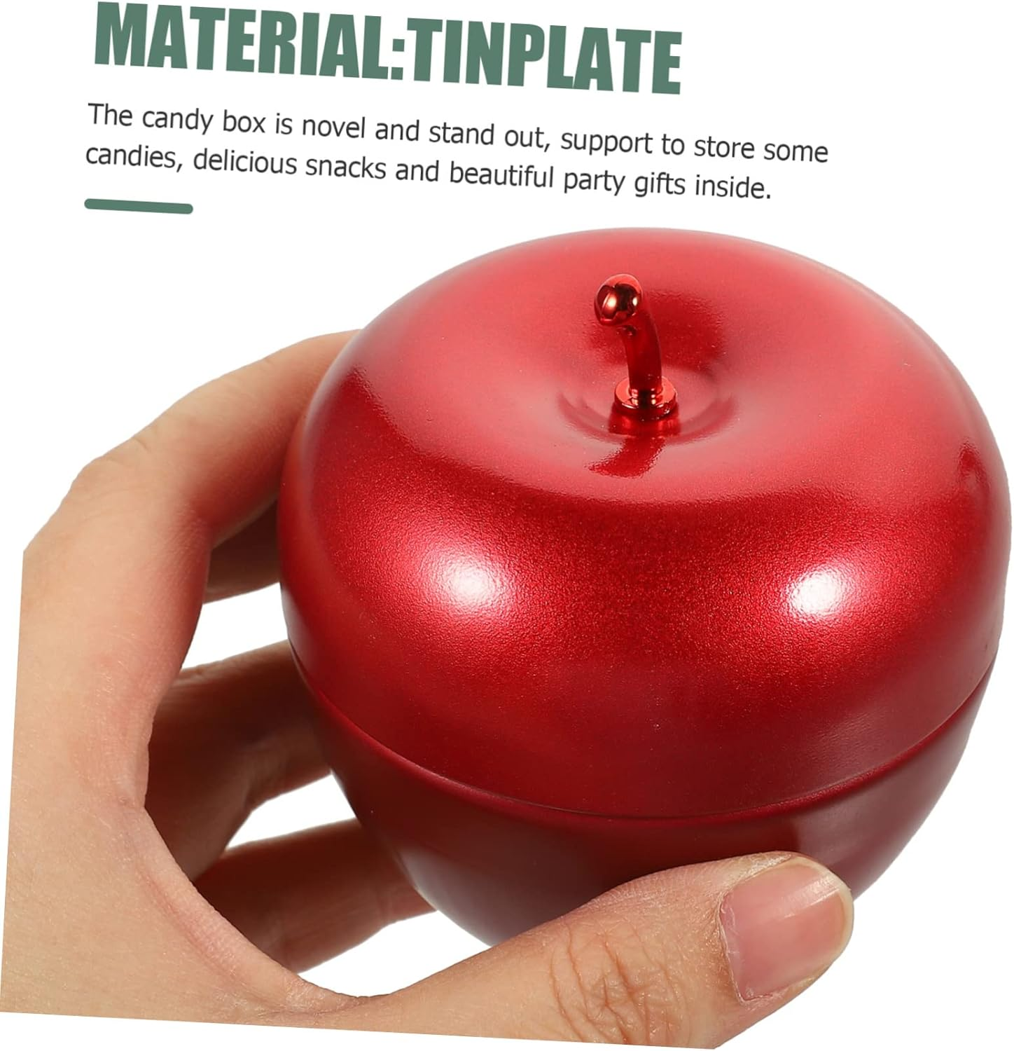 OATIPHO 10Pcs Sealed Candy Storage Jars Lids Apple Shape Tea Cans for Kitchen Home Tea Jar Decor image number 6