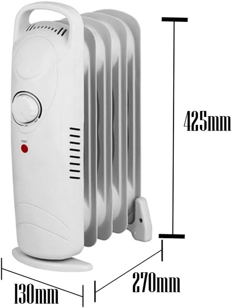 LEDON 500W Mini Oil-Filled Radiator Heater &ndash; Compact 5-Fin Plug-In Electric Heater for Home, Office & Bedroom | Quiet Energy-Efficient 240V Space Warmer | Portable Personal Heating Solution image number 2