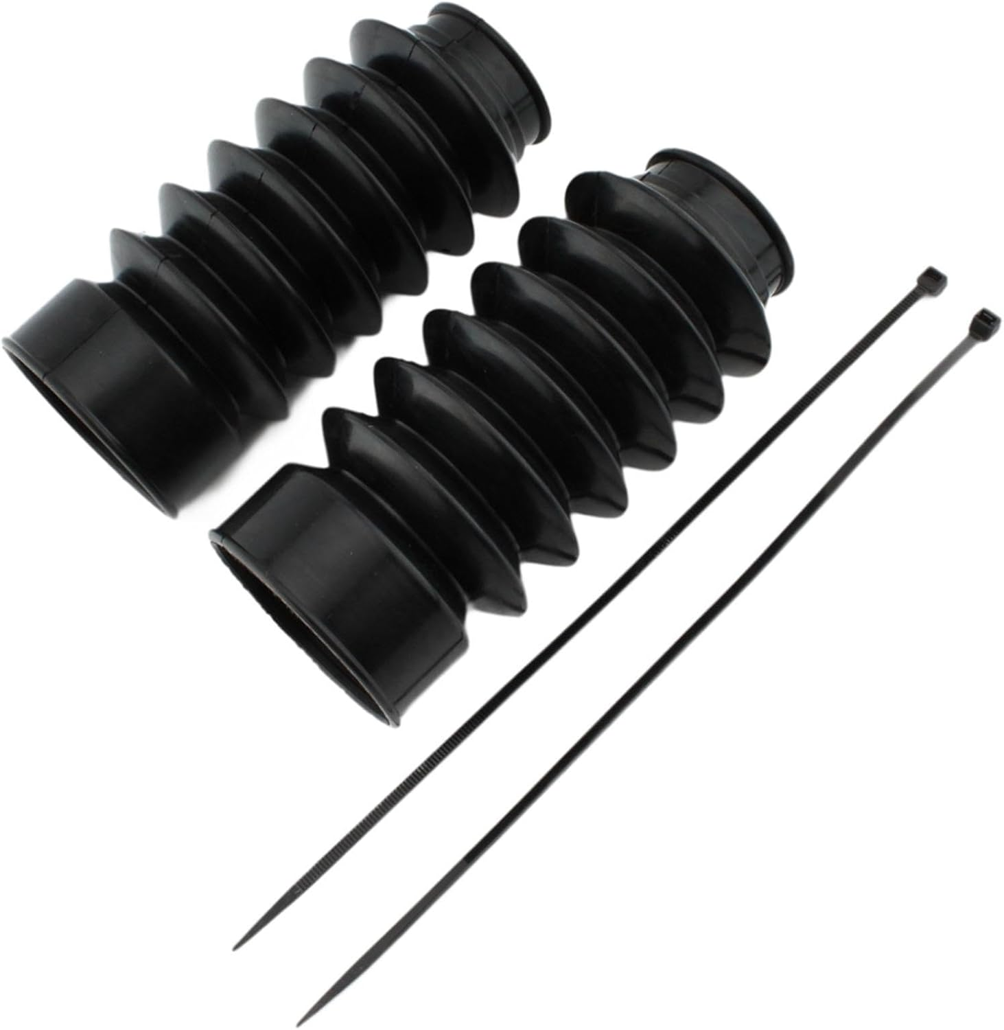 2Pcs Motorcycle Front Fork Covers Rubber Boots Gaiters Replace with Zip Ties,Dust Boots Dust Cover