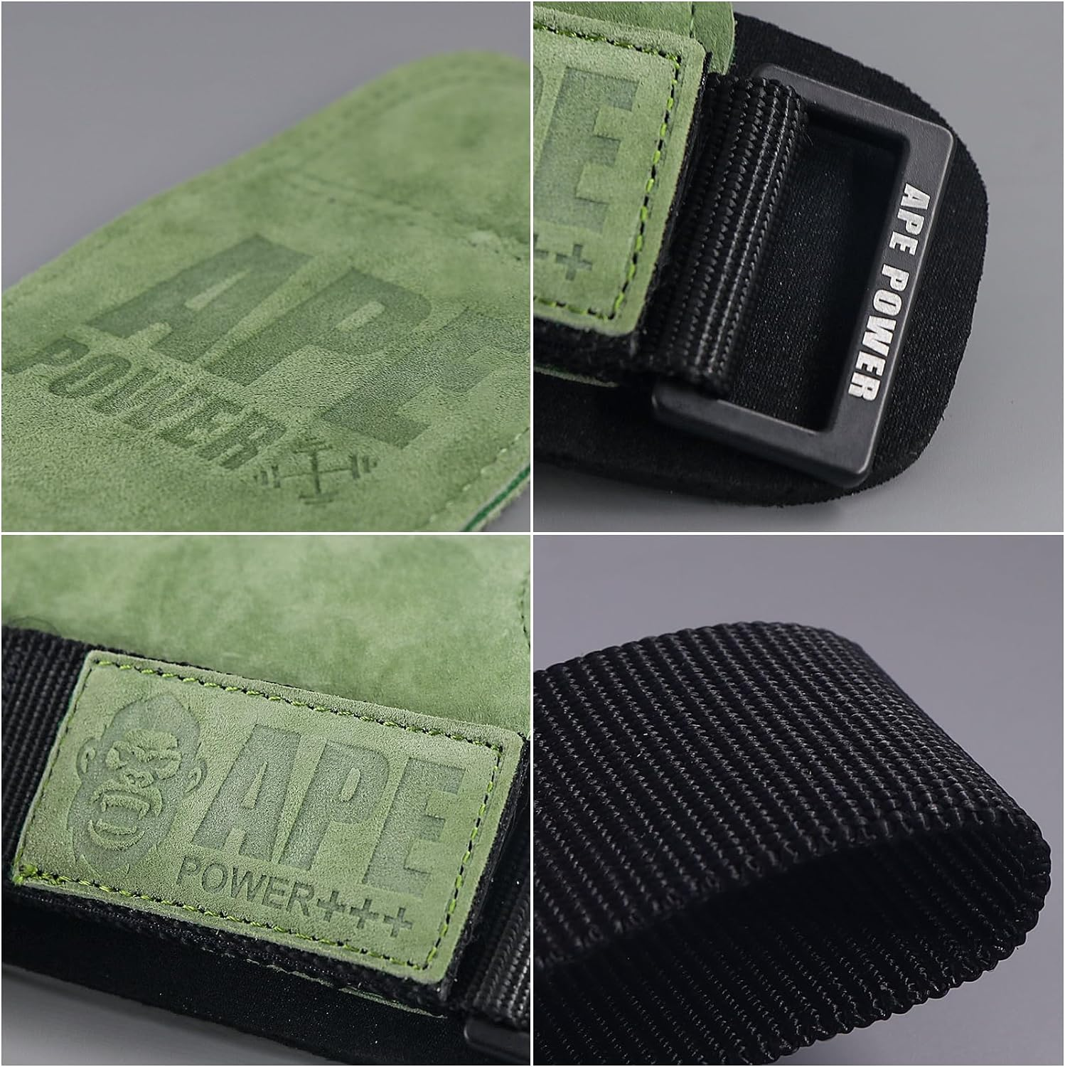 Power Ape Weight Lifting Straps Wrist Support with Full Extra Padded Palm Workout Gloves Men Women for Crossfit Bodybuilding Exercise Powerlifting Sports Training Gym Gloves image number 3