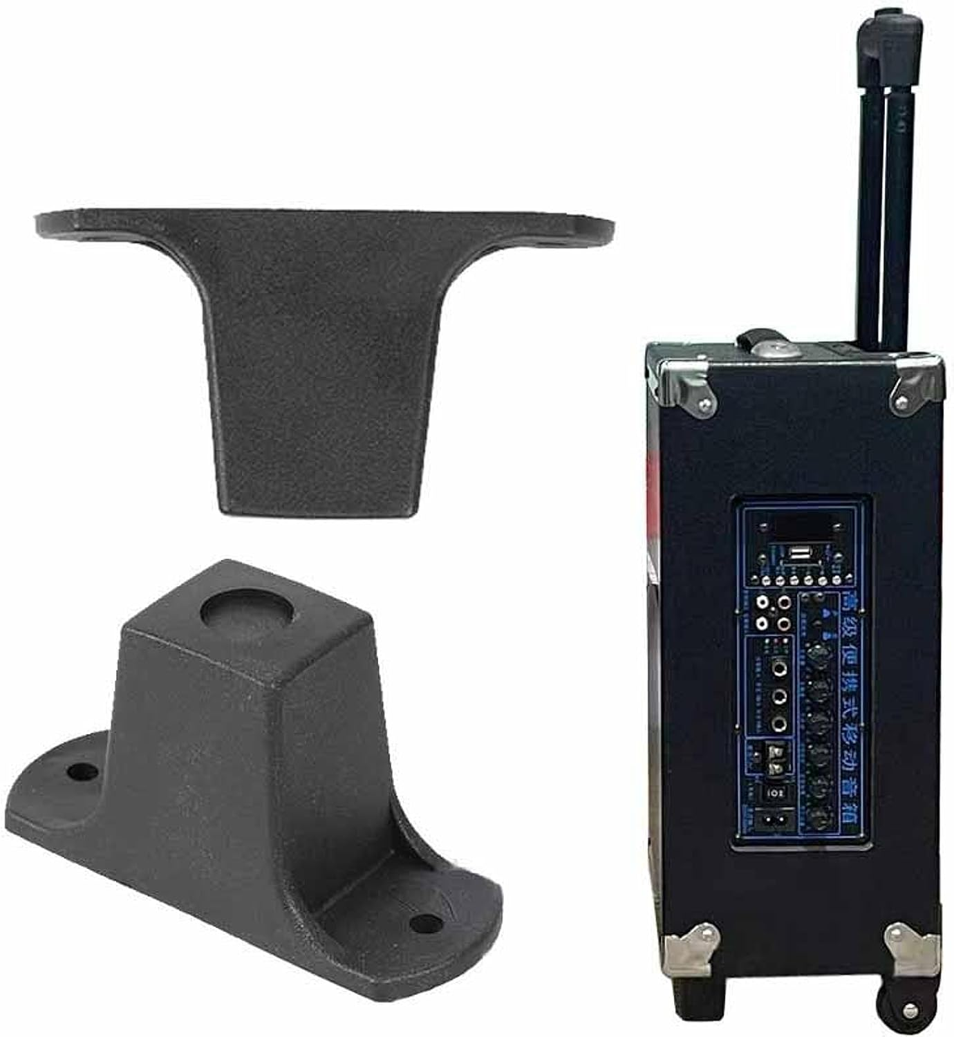 Leeqinersw 4X Rolling Duffle Bag Feet,Foot Stand Multipurpose Upright Luggage Bottom Feet for Wheeled Speaker Accessories, 45Mm Height image number 2