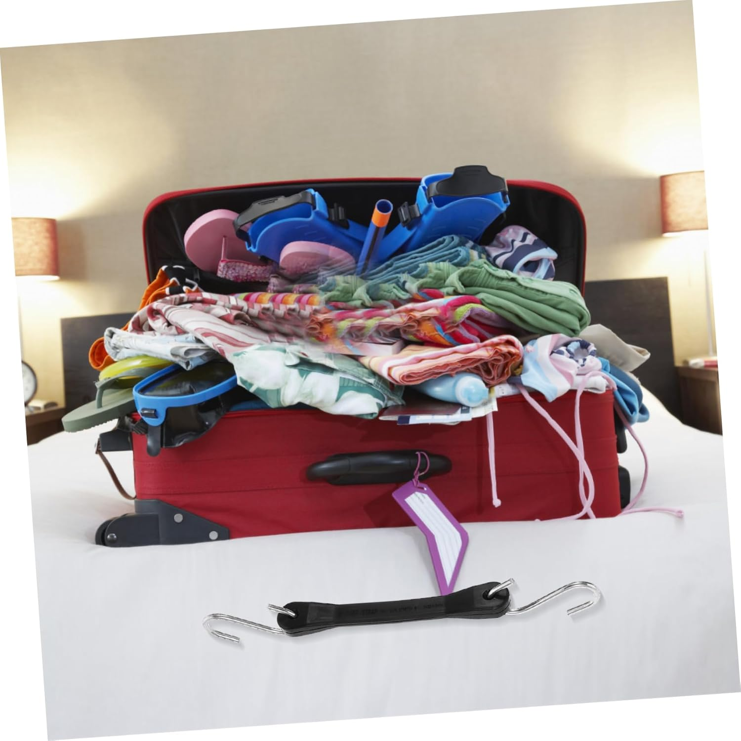 Hoement 6Pcs Quality Luggage Straps for Suitcases Buckle Strap Luggage Belt Strong Fixing image number 2