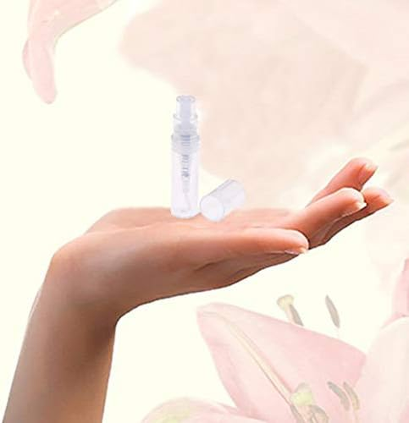 Anlayliay Transparent 2 ML Plastic Bottle Perfume Empty Sample Bottle Suitable for 60Pcs