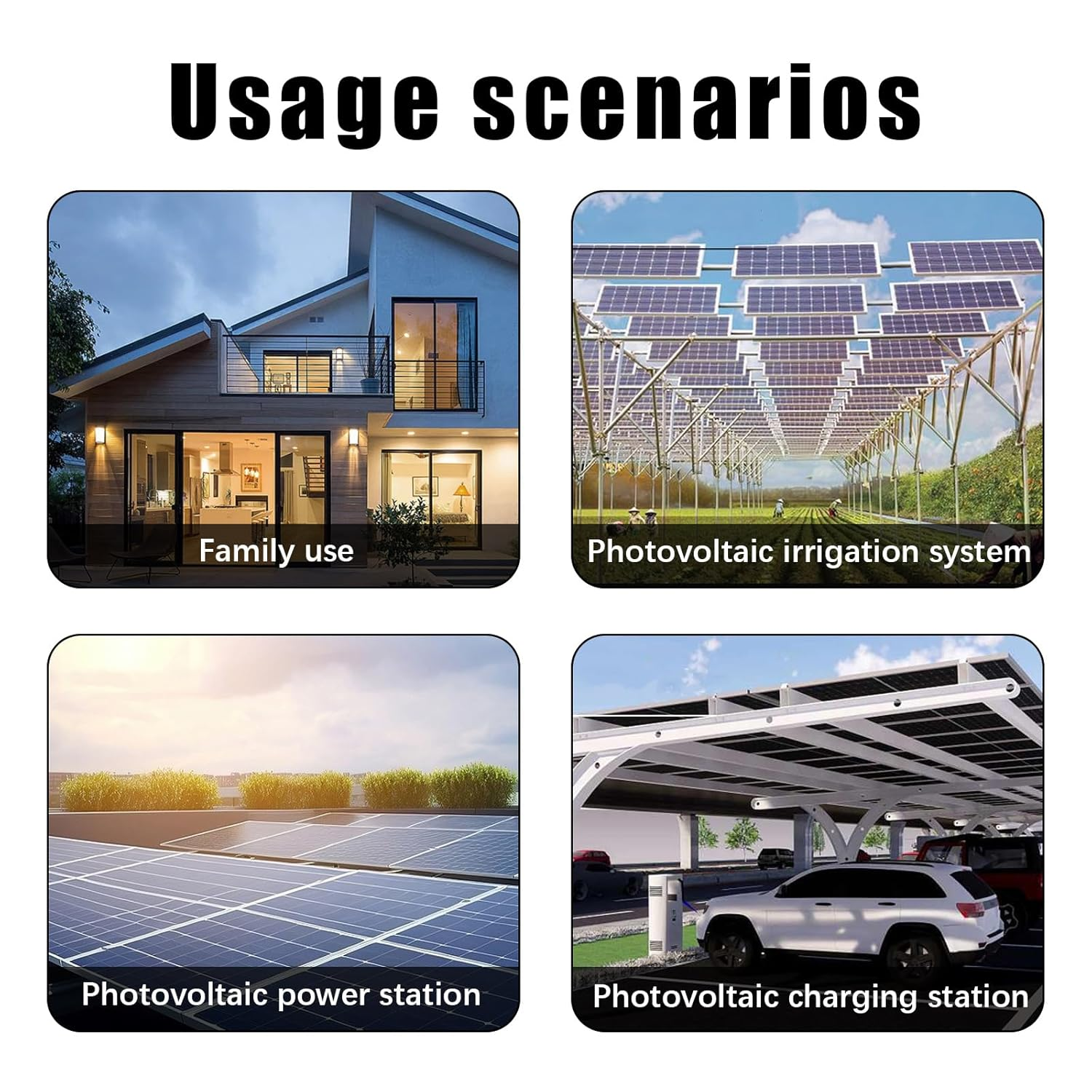 Solar Panel Disconnect Switch, Solar Circuit Breaker Box Outdoor Miniature Circuit Breaker IP65 Waterproof for PV Homes Battery (1000V 40A) image number 3