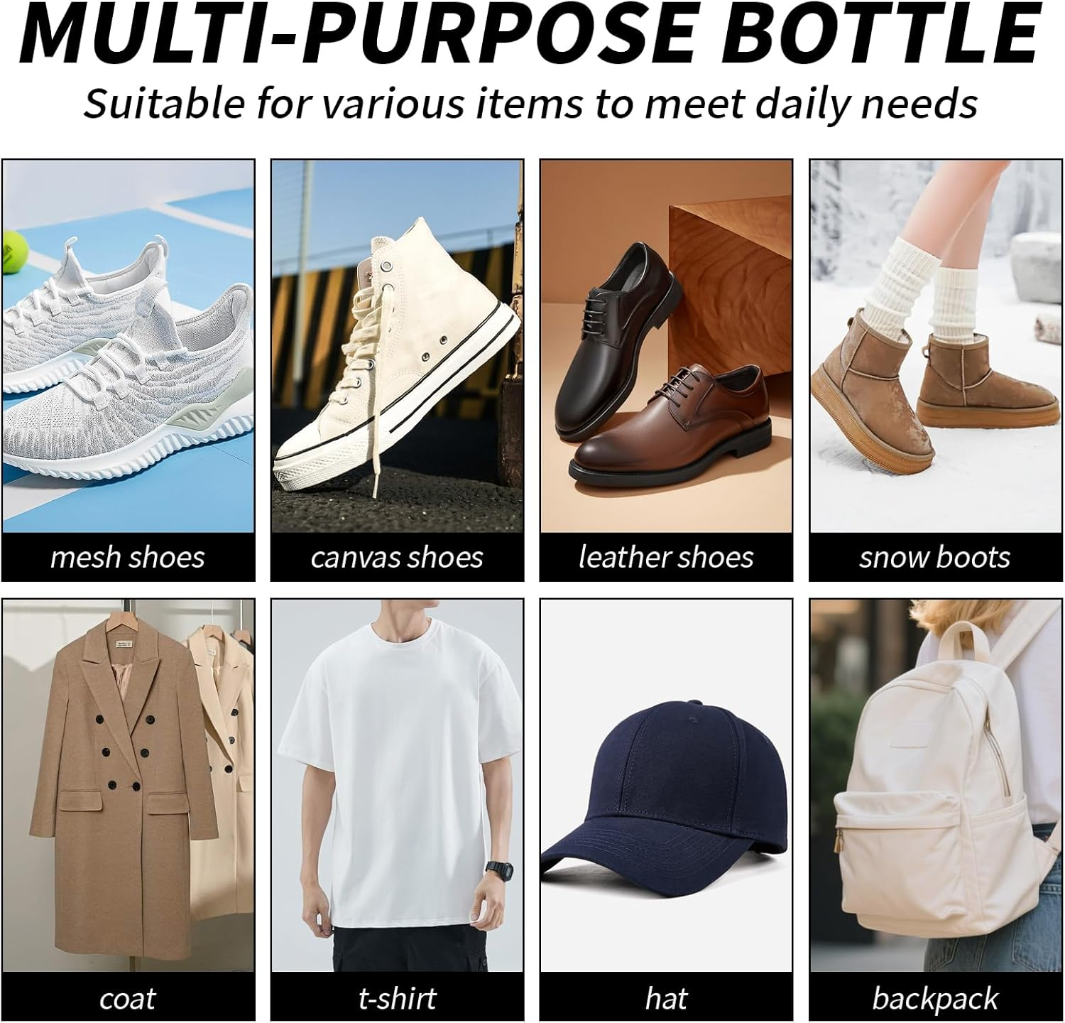 Shoe Protector Spray, Water Repellent and Dirt Protection Spray, Suitable for Suede Leather, Cowhide Leather, Canvas(3.38 Oz) image number 4