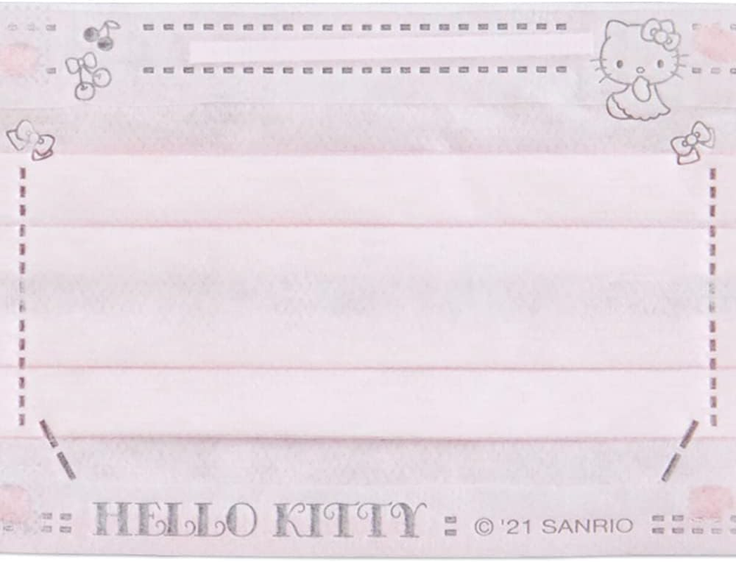 Sanrio 186775 Sanrio Hello Kitty, Non-Woven Mask, 3D Size, for Kids, 30 Pieces, Box Hello Kitty, Pleated Type, Individually Packaged, Gentle on the Ears, Nose Fitter, Character image number 4
