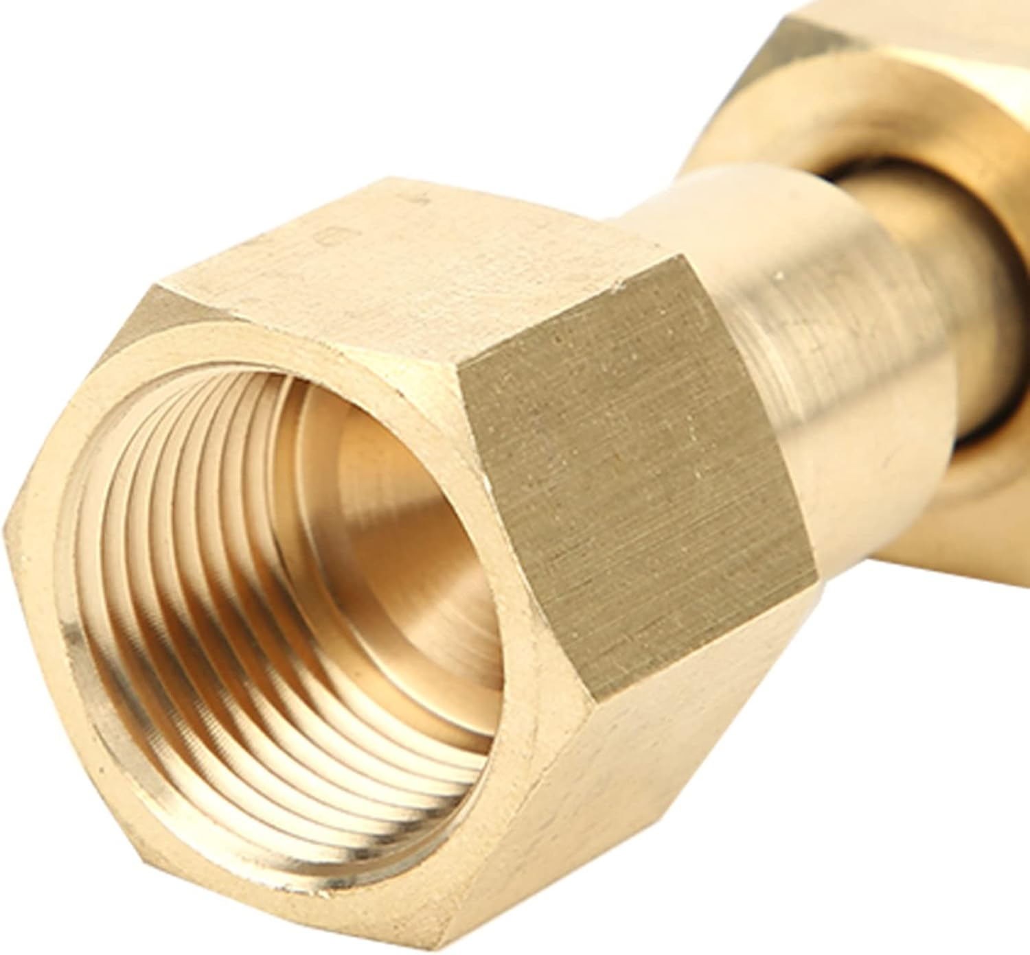 Viagasafamido CGA-320 to CGA-580 Adapter, Brass Co2 to Argon Regulator Nylon Washer Tight Connection for Welding image number 4