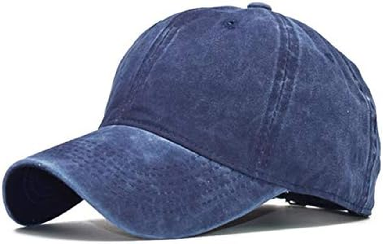 Kids Solid Cotton Baseball-Hat - Baby-Boys Washed Cotton Baseball Hats Toddler Infant Baseball-Cap for 2-7 Years image number 1