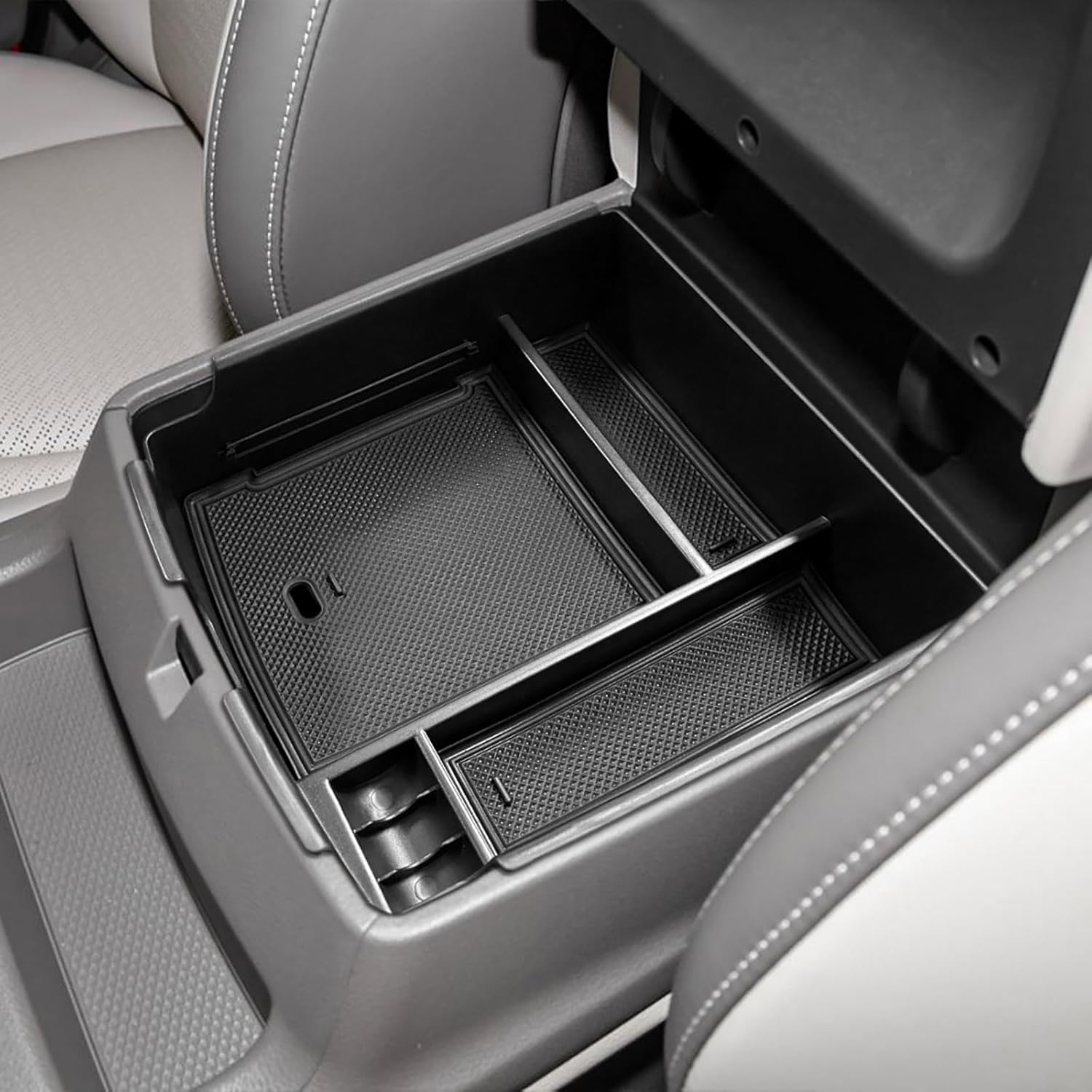 Center Console Organizer Compatible with Kia Carnival KA4 MPV 2022 2023 2024 Accessories Armrest Storage Box, Secondary Insert Tray Coin Holder, Black image number 4