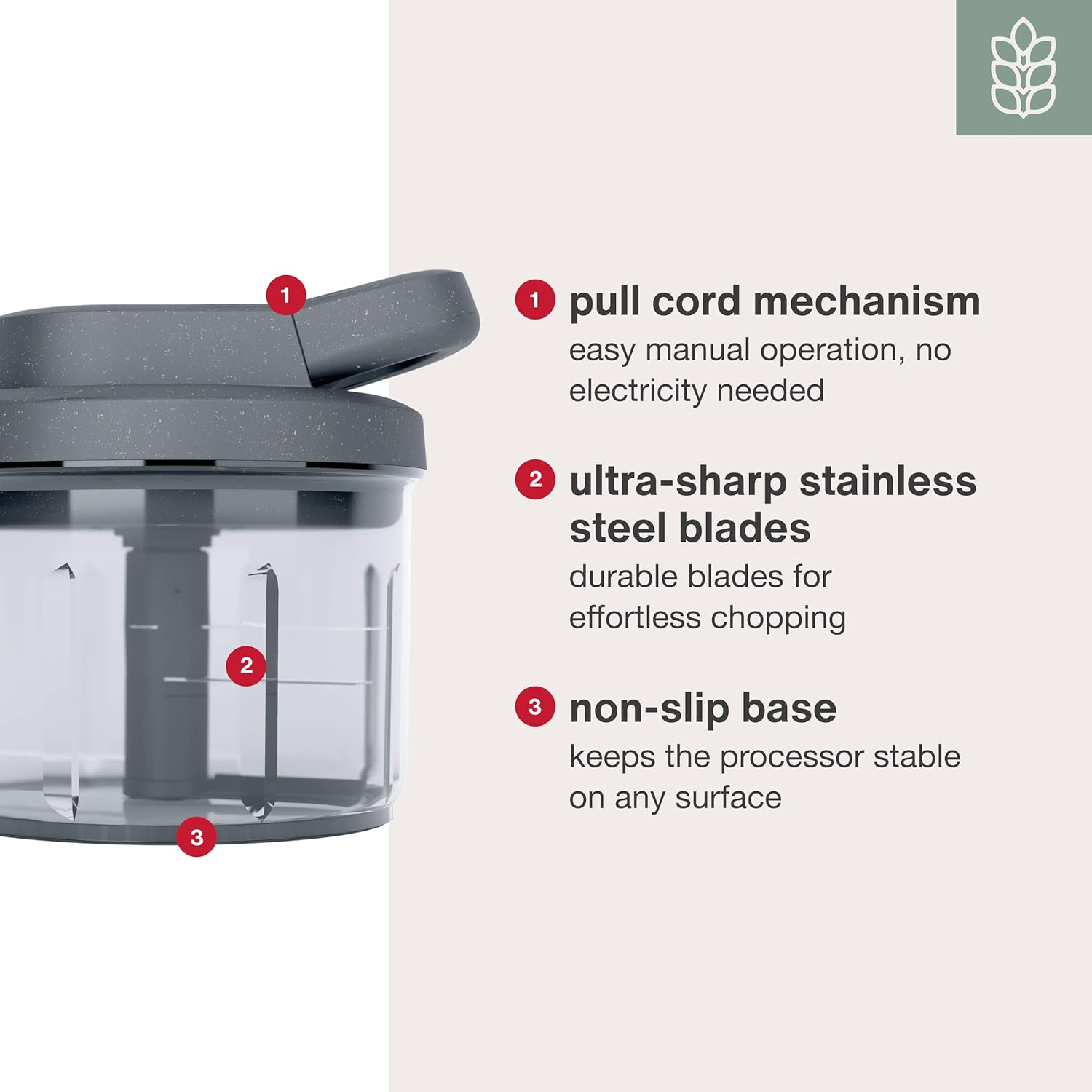 Zyliss Easy Pull Food Processor Grey image number 4