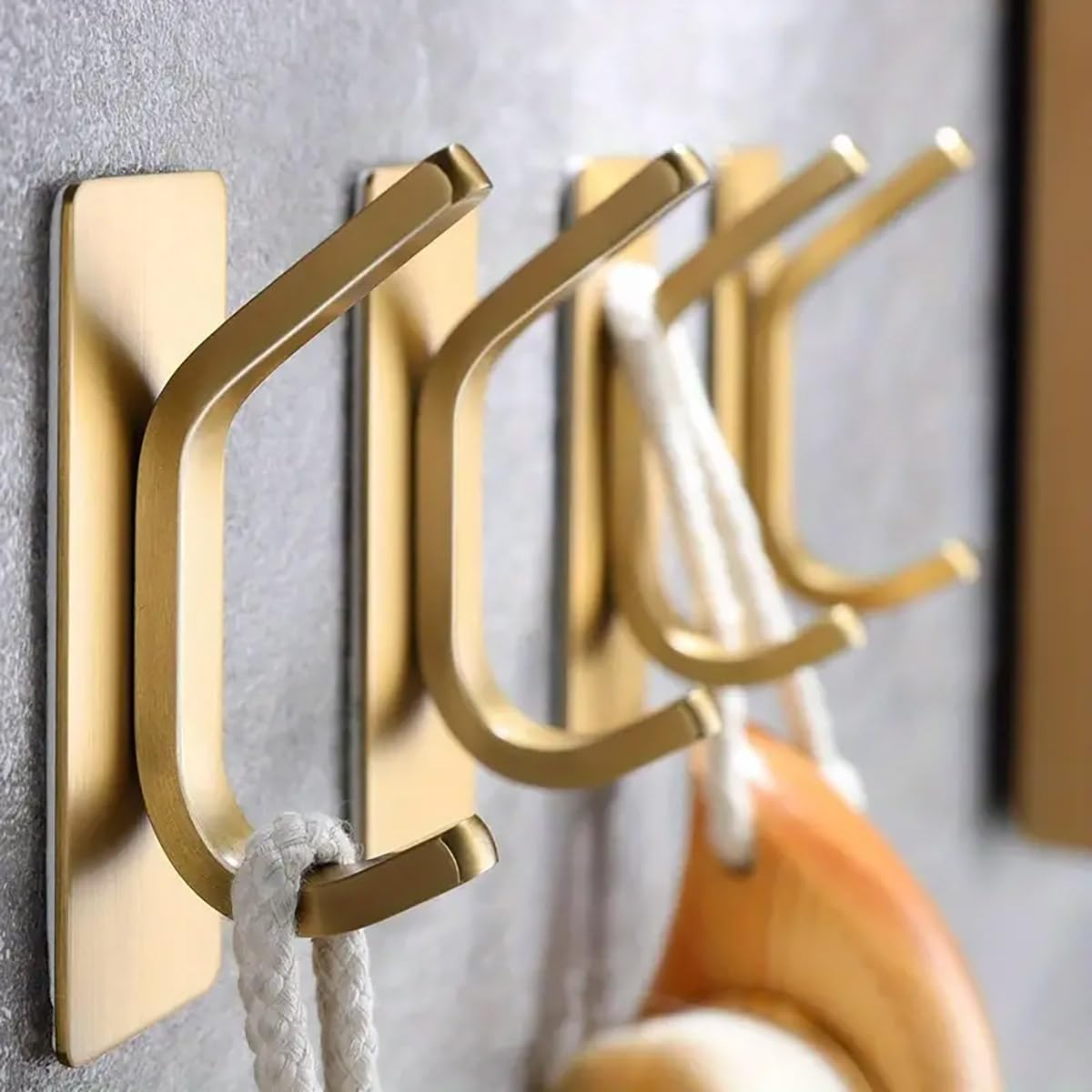 AIMALL 4PCS 304 Stainless Steel Adhesive Hook - Non-Perforated Seamless Single Hook for Bathroom, Kitchen, Door - Heavy Duty Metal Coat Hook image number 5