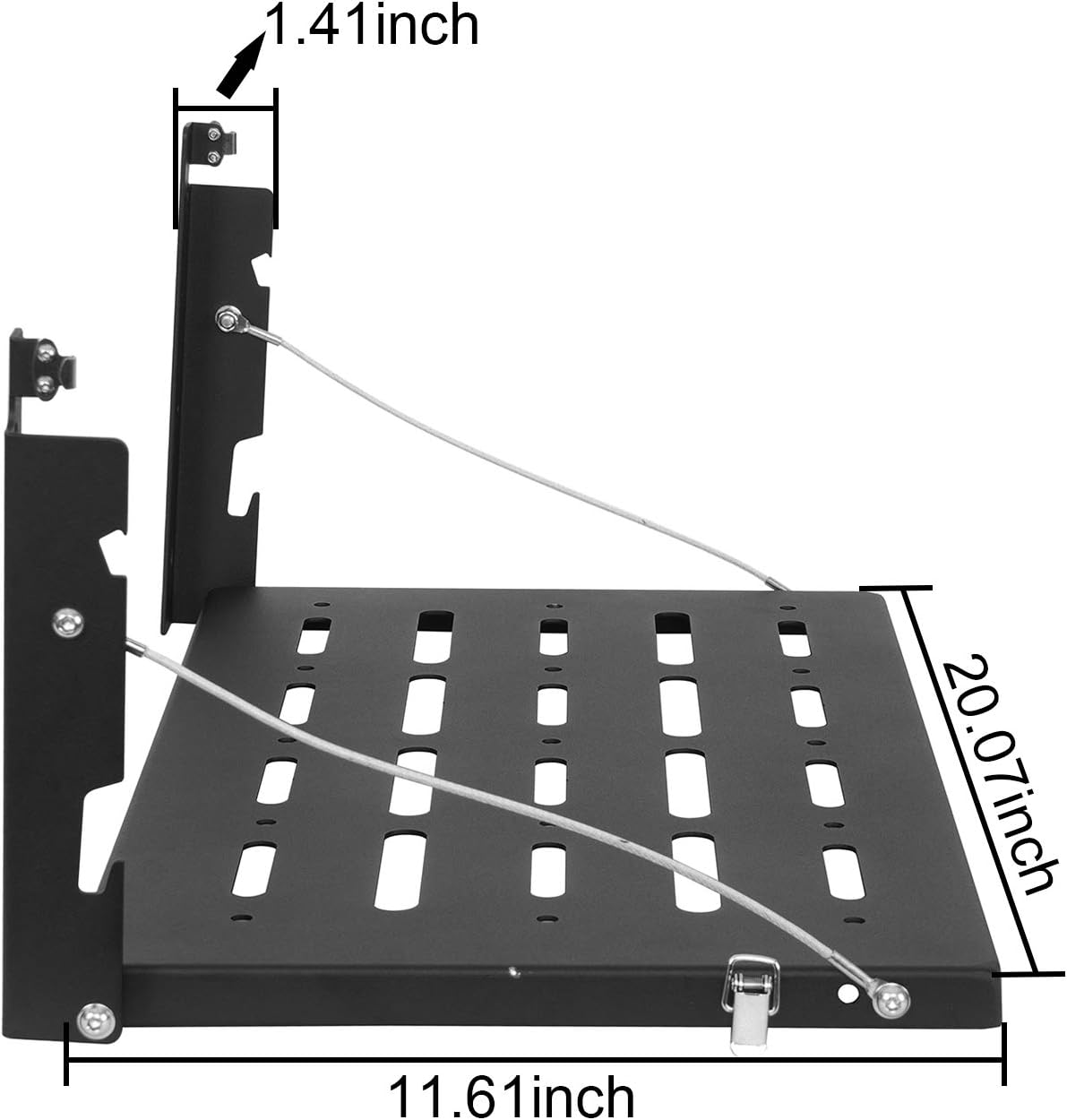 U-Box Wrangler Tailgate Table Foldable Cargo Shelf Camping Storage Compatible with 1997-2006 Jeep TJ Wrangler image number 2