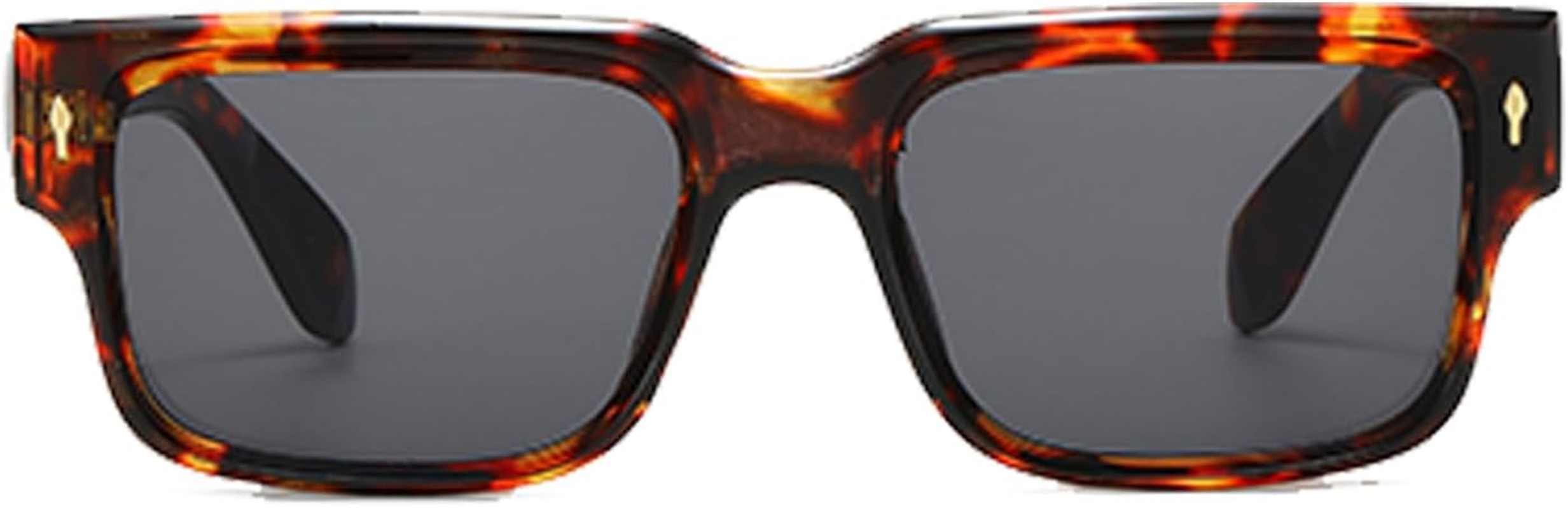 YAMEIZE Retro Square Sunglasses for Women - Men Vintage Rectangle 90S Sunglasses Thick Frame UV400 image number 2