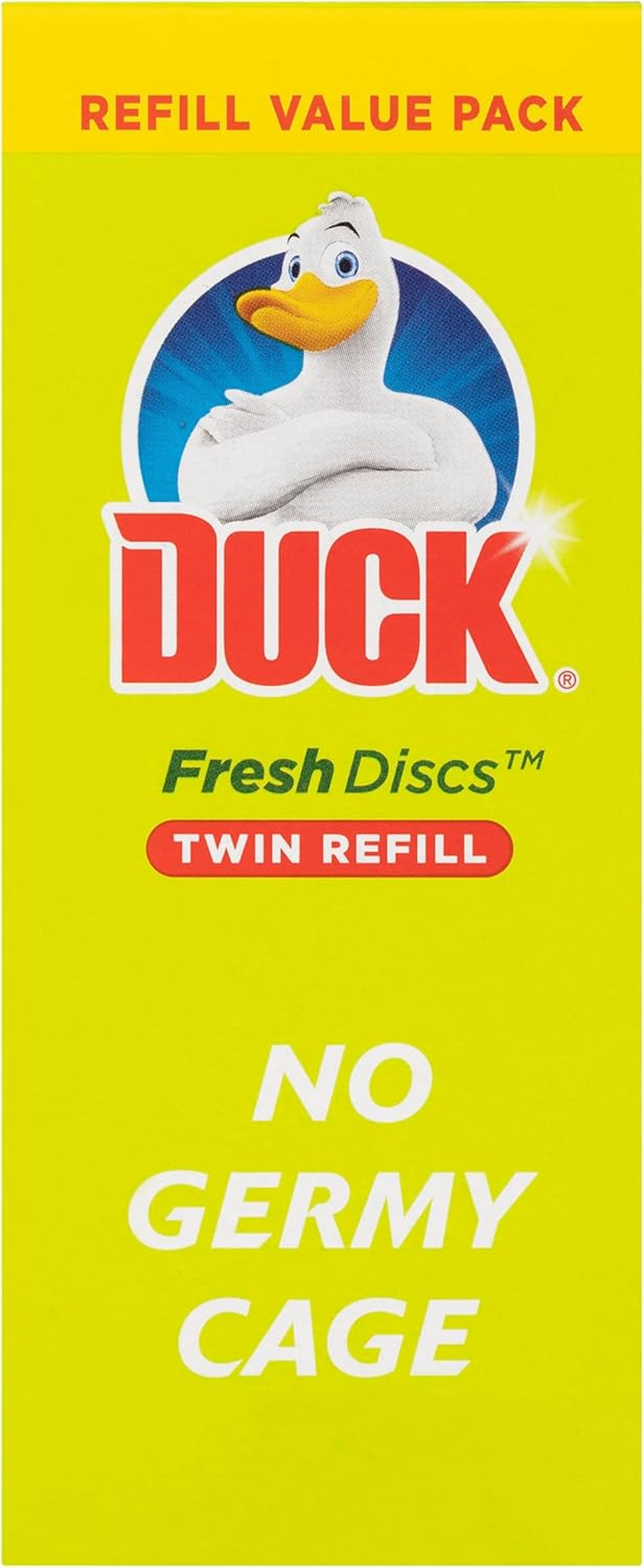 Duck Fresh Discs Twin Refill Toilet Bowl Cleaner, Citrus Scent, Disc Gel Refill with 12 Toilet Discs, 2 X 36Ml Tubes image number 3