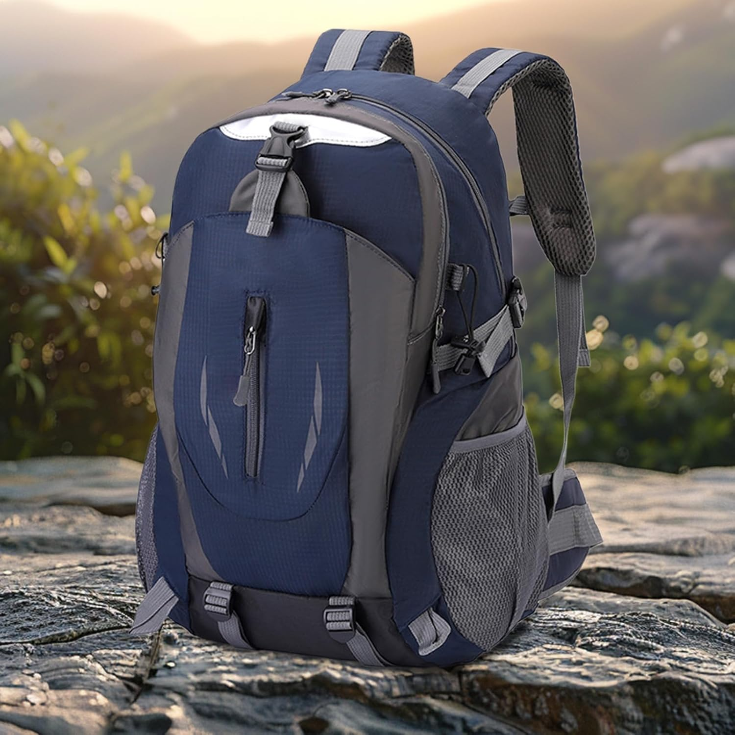 Hiking Backpack Men | 40L Lightweight Backpack Camping Bag | Waterproof Storage Organizer Reflective Gear for Men Backpacking Mountaineering Climbing Cycling