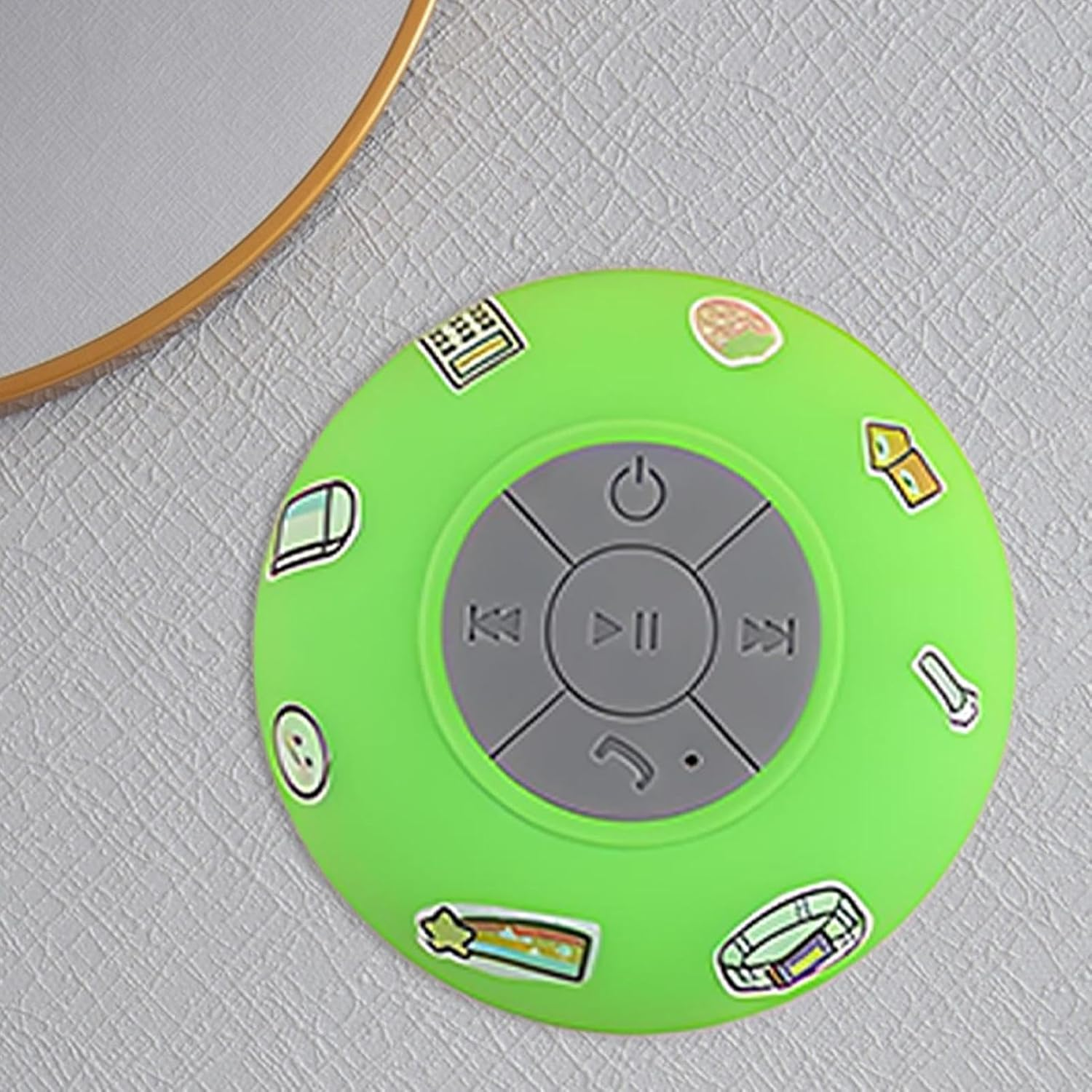 Portable Speaker Waterproof, Bathroom Speaker, Stereo Sound Waterproof Suction Cup Music Player for Shower Home Party Beach Bathroom Travel - Blue image number 3