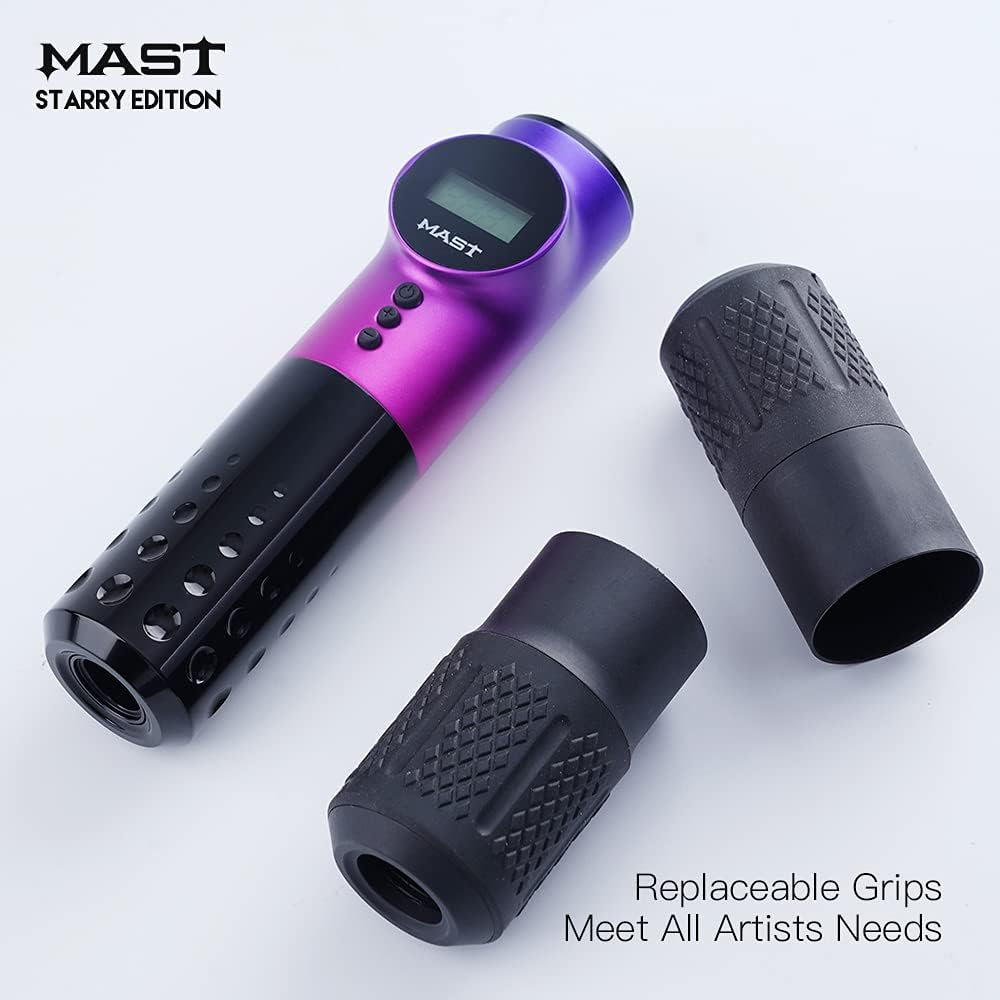 Mast Archer Wireless Tattoo Pen Machine, Rotary Tattoo Gun with Powerful Motor by Mcore, 2,000Mah Battery by Mastlabs for Run Long Time 3.5Mm Stroke Gradient Purple image number 4
