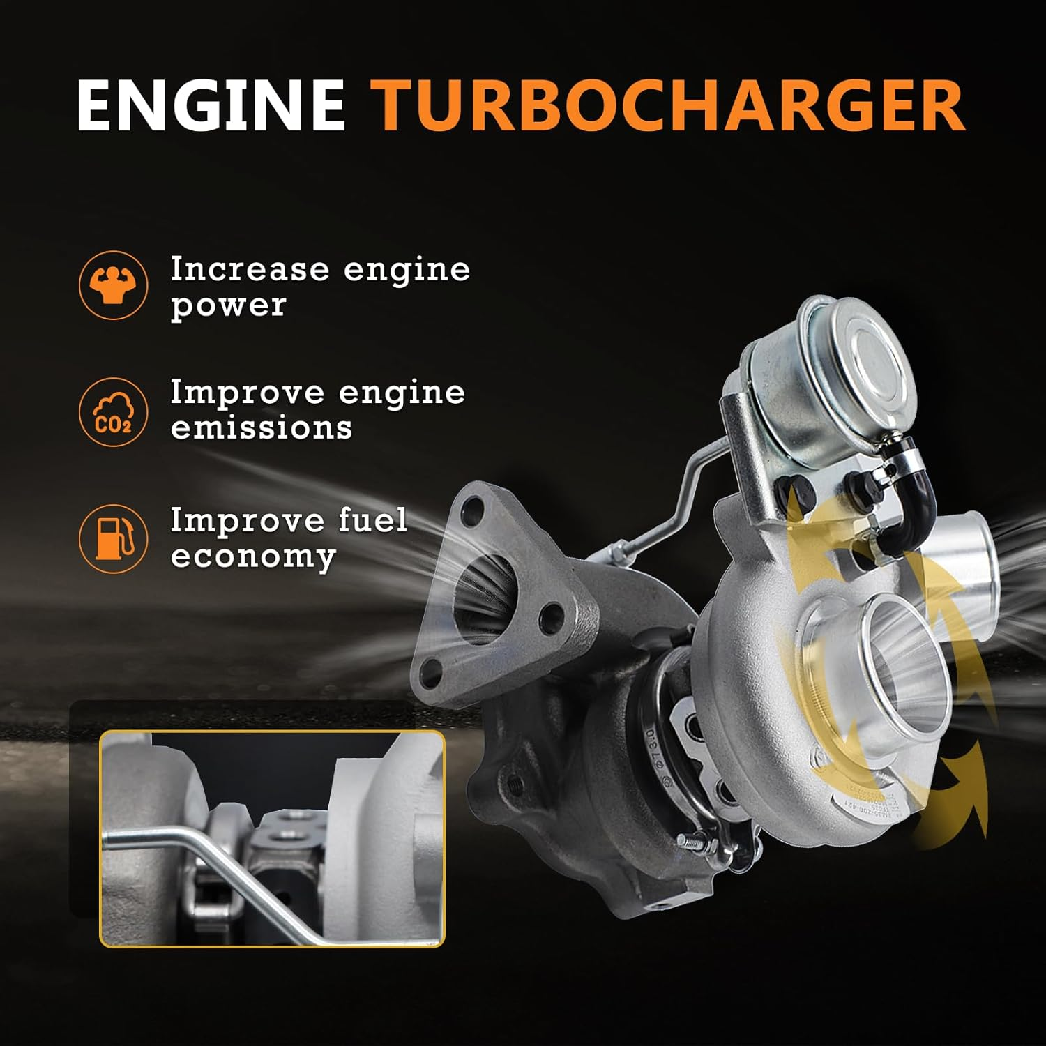 TF035 Complete Turbo Turbocharger Compatible with Mitsubishi Triton ML,MN 2007-2009 3.2L 4M41 Ute;Compatible with Mitsubishi Triton ML,MN 2007-2009 3.2L 4M41 Platform/Chassis image number 3