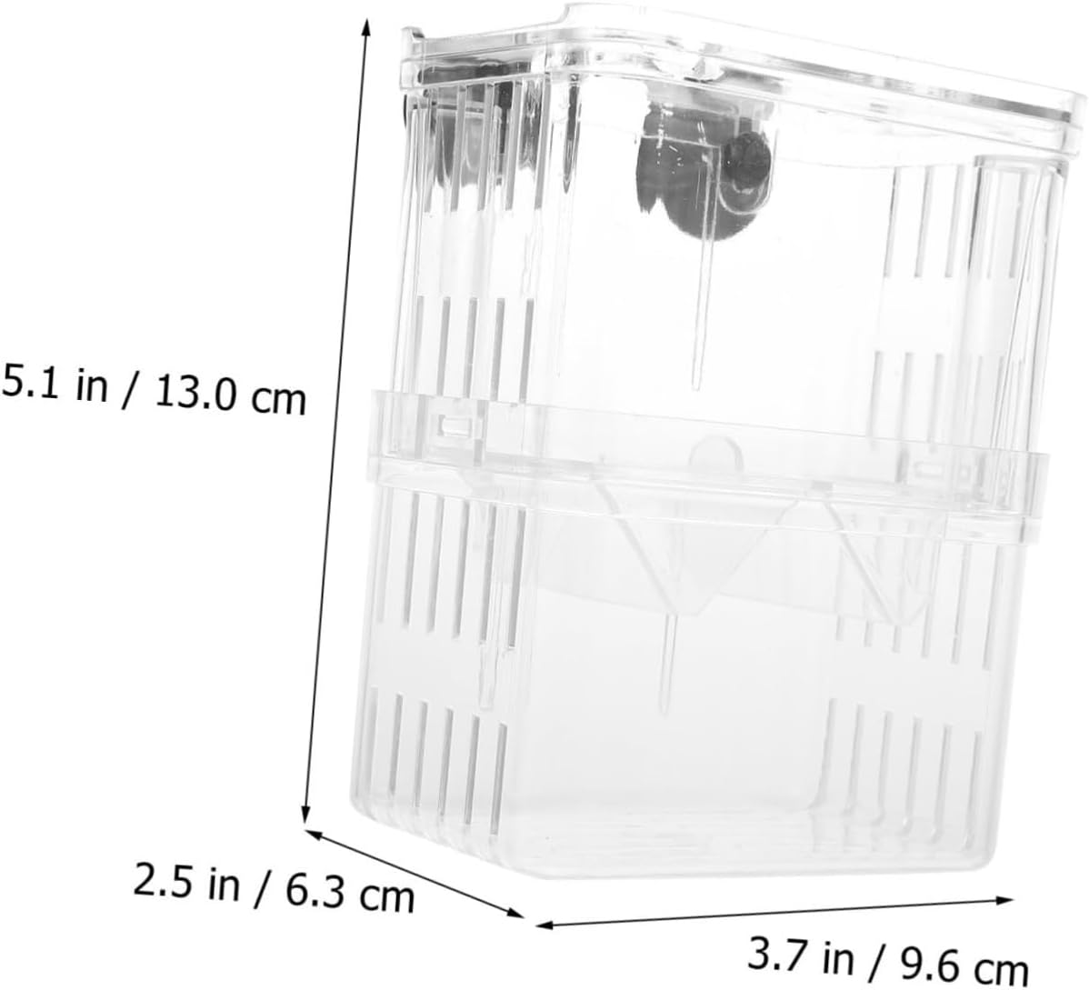 SUPVOX 2Pcs Large Fish Tank Breeding Box Double-Layer Aquarium Isolation Container Hatching Incubator with Suction Cup Suitable for Guppies and Small Fish Aquatic Pets Random Color image number 6