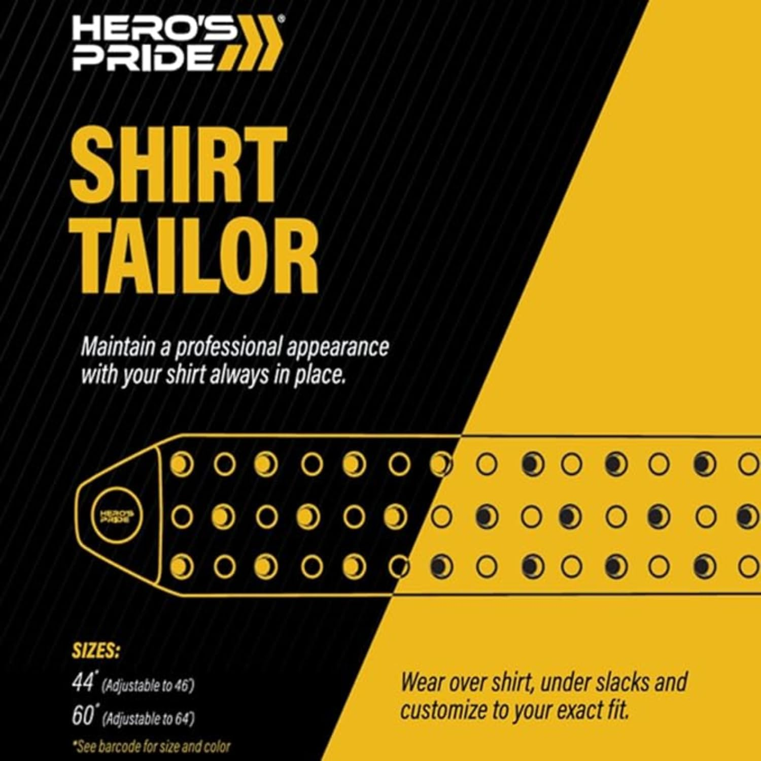 Hero'S Pride Shirt Tailor Rubber Belt - Adjustable Shirt Keeper for Professional & Tucked in Appearance image number 4