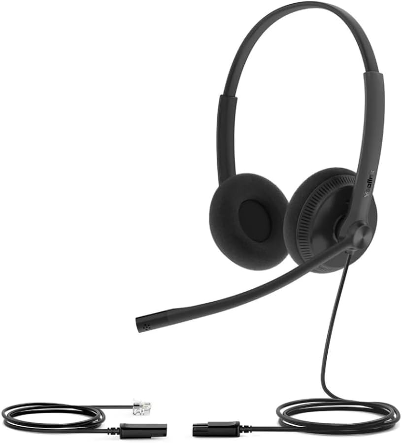 Yealink 37616 YHS34 Lite Mono Wideband Noise-Canceling Wired Headset with RJ9, QD Cord image number 1