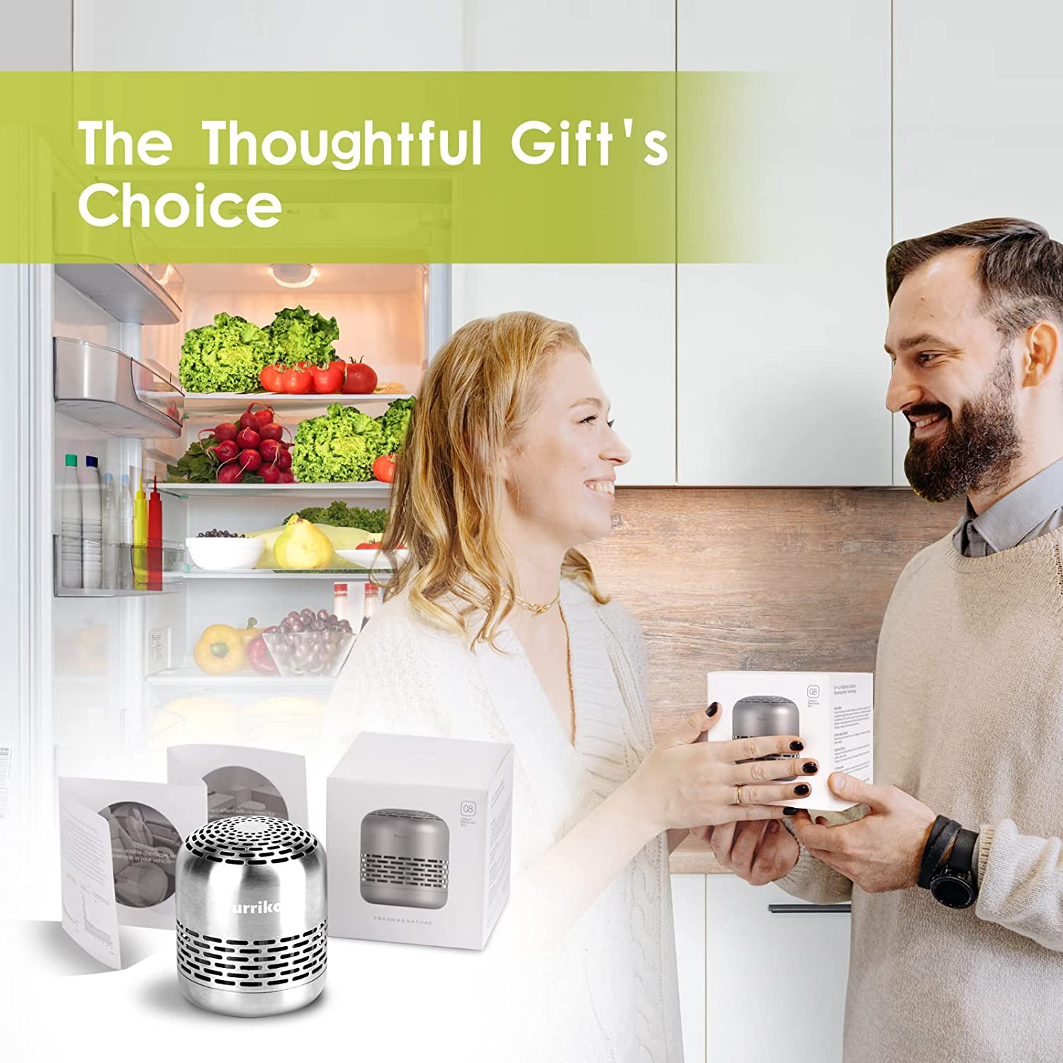 Refrigerator Deodorizer,Lasts for 10 Years,Refrigerator Odor Eliminator,Fridge Deodorizer,More Effective than Baking Soda Bamboo Air Purifying Bags image number 2