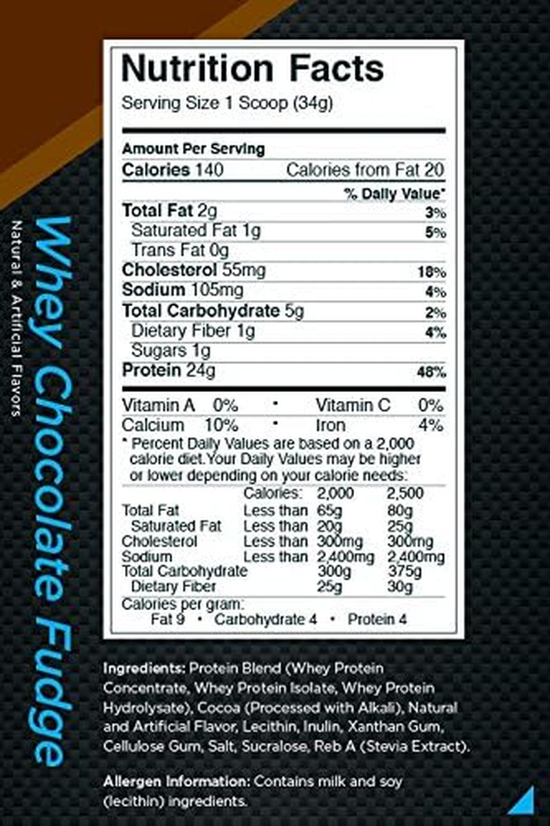 Rule1 R1 Whey Blend 140 Servings, Chocolate Fudge, 4.5 Kilograms