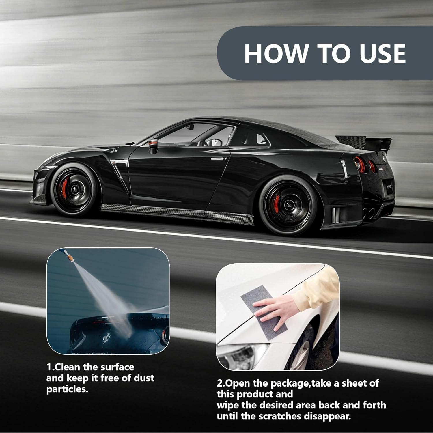 POKITA X Nano Sparkle Cloth Car Scratch Remover &ndash; 6 Packs, Nanosparkle Cloth for Light & Deep Scratches, Water Spots, Surface Repair &ndash; Safe for All Vehicle image number 3