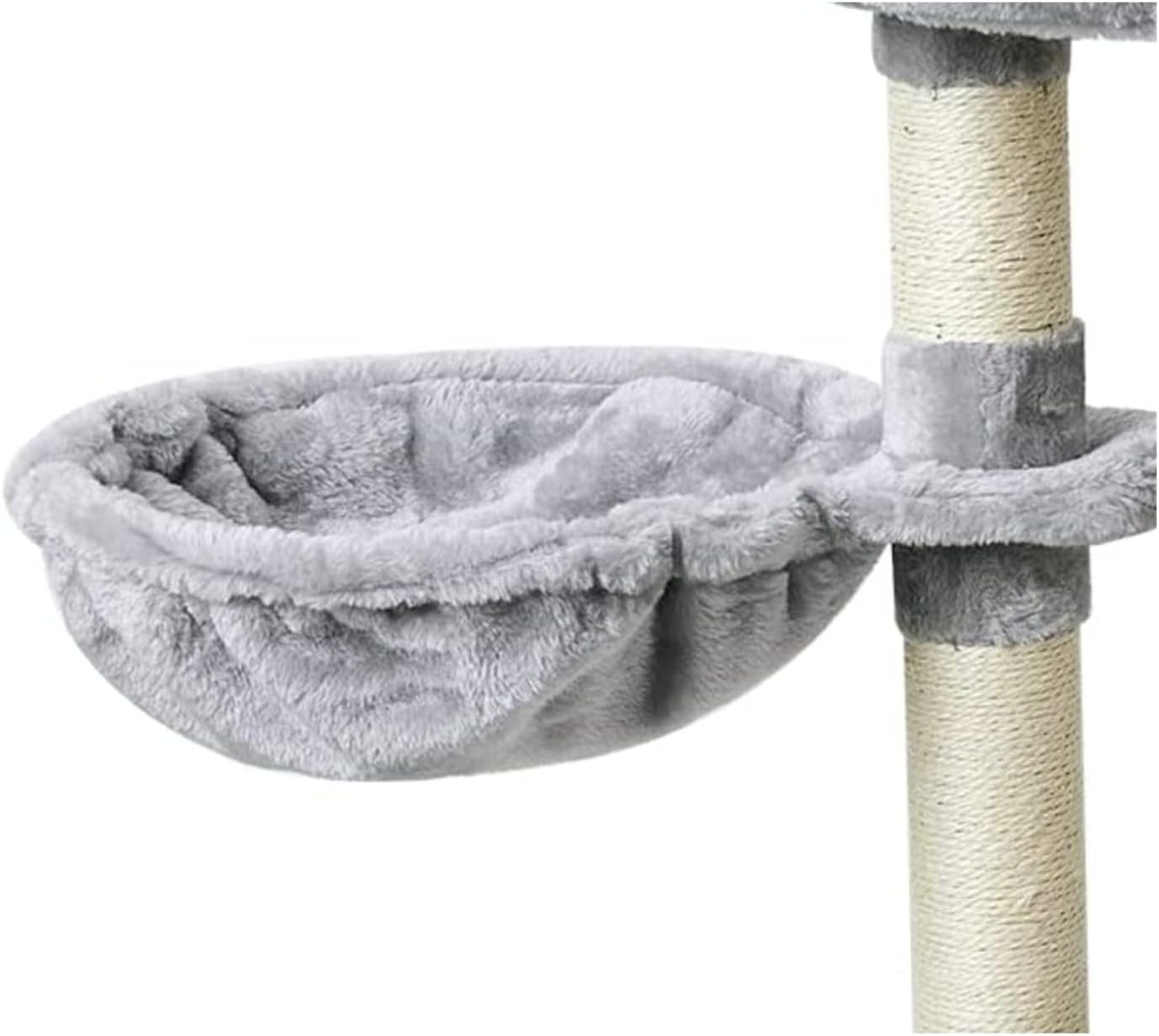Shengocase 14.6'' Light Grey Nest Basket Lounger Hammock Bed for Cat Tree Cat Tower Replacement, 5-Pack Hanging Toys, Cat Tree Accessories Hammock Attachment 1Pc Large image number 4