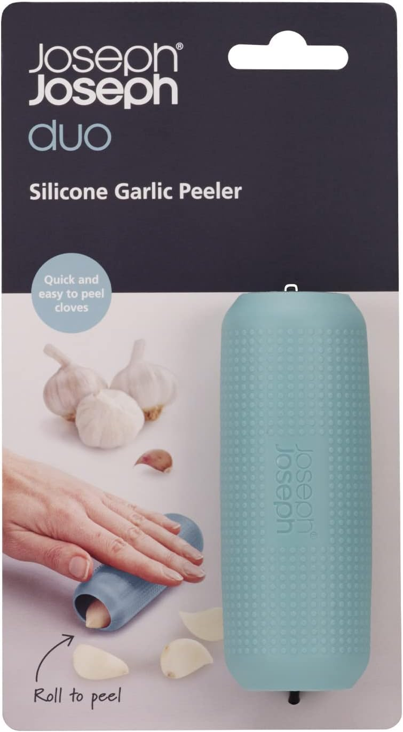 Joseph Joseph Duo Silicone Garlic Peeler, Skin Remover Roller, Peel without Smell, Opal image number 3