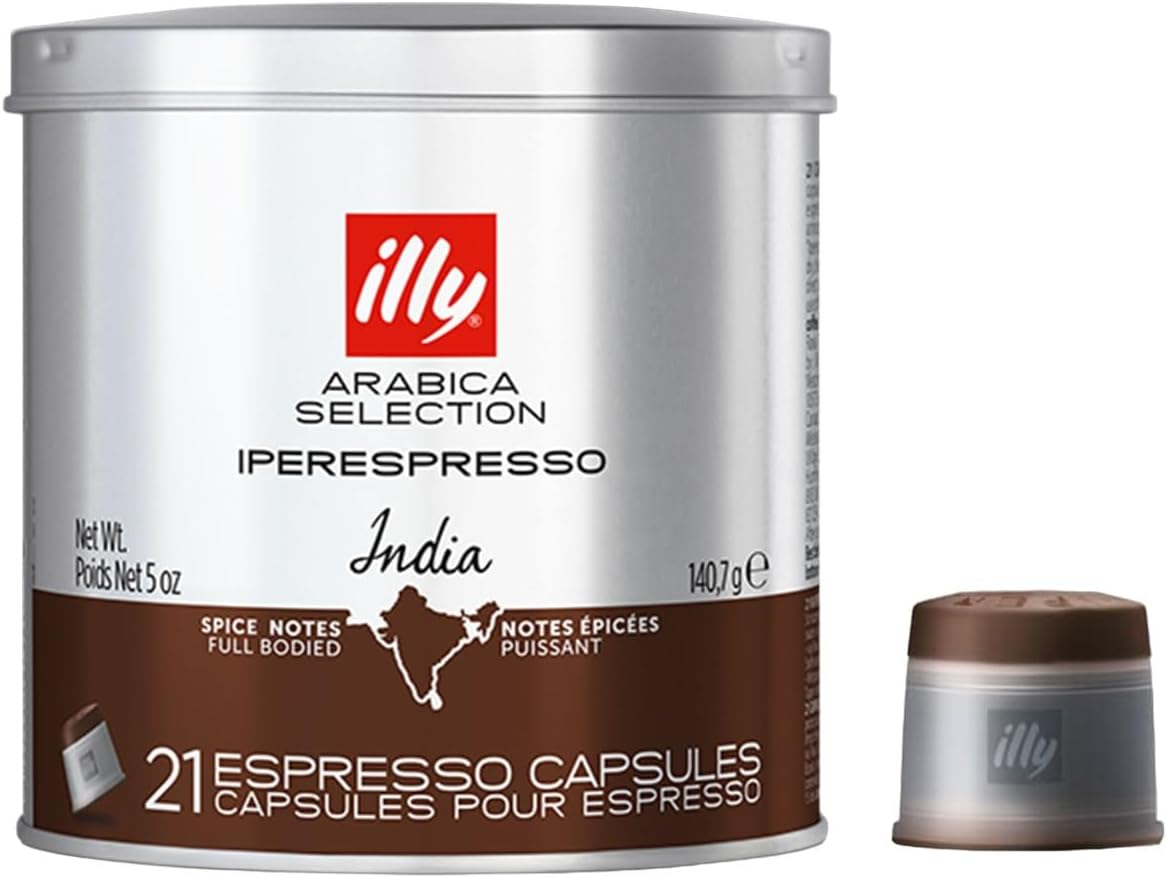 Illy Arabica Selection Brazil Espresso Capsules, 21 Count - Rich Brazilian Coffee Flavor - Compatible with Espresso Machines - Smooth, Balanced, and Velvety - Dark Roast, 100% Arabica Beans - 21 Count (Pack Of 1), 100 Arabica image number 1
