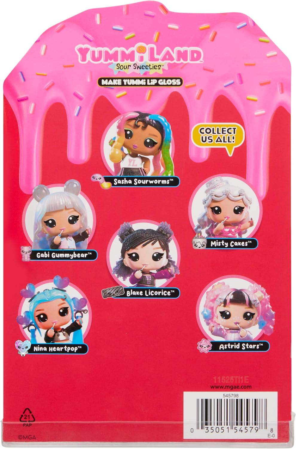 Yummiland Lip Gloss Doll Sour Sweeties - Gabi Gummybear (Solid) image number 2