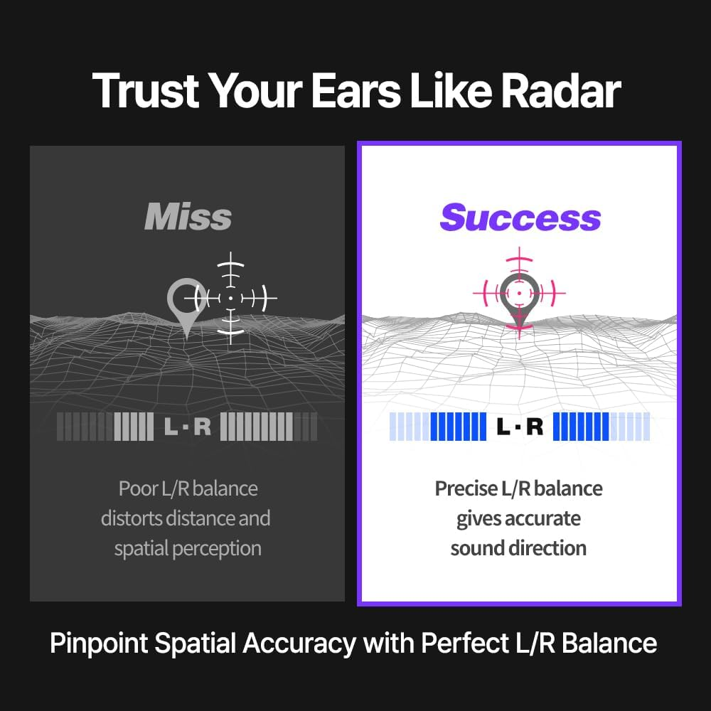 AZLA AZEL GEN 3 Gaming Earbuds with Mic &ndash; Award-Winning Iems Tuned for FPS Games &ndash; Compatible with PS5, Xbox, PC &ndash;Positional Audio & Clear Voice Chat&ndash; Wired Gaming Headset for Gamers (Pink Black) image number 3