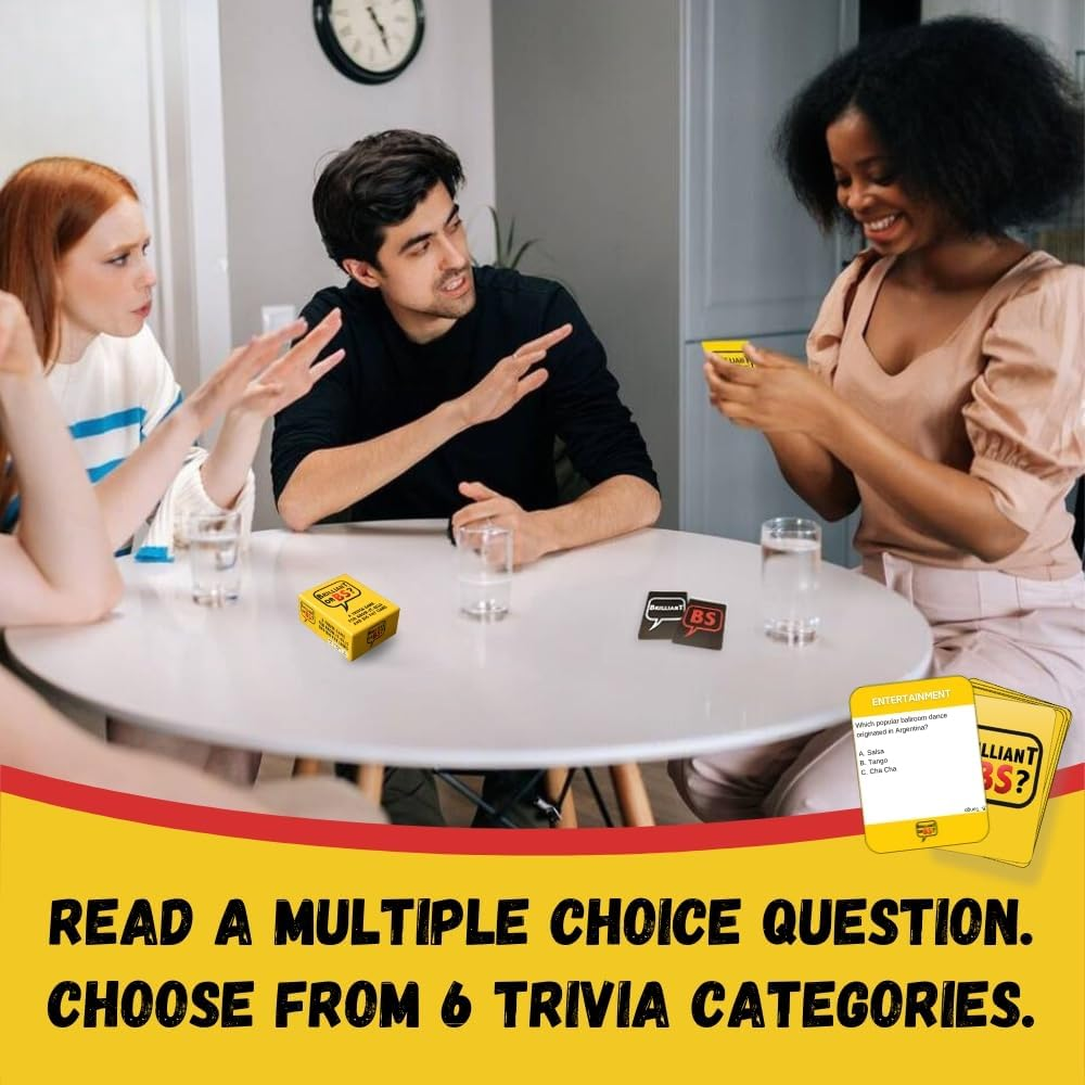 Brilliant or BS? | a Trivia Game for Know-It-Alls and Big Fat Liars | Fun Bluffing Trivia Game for Friends & Family Game Night | 4-6 Players Ages 14+ image number 2