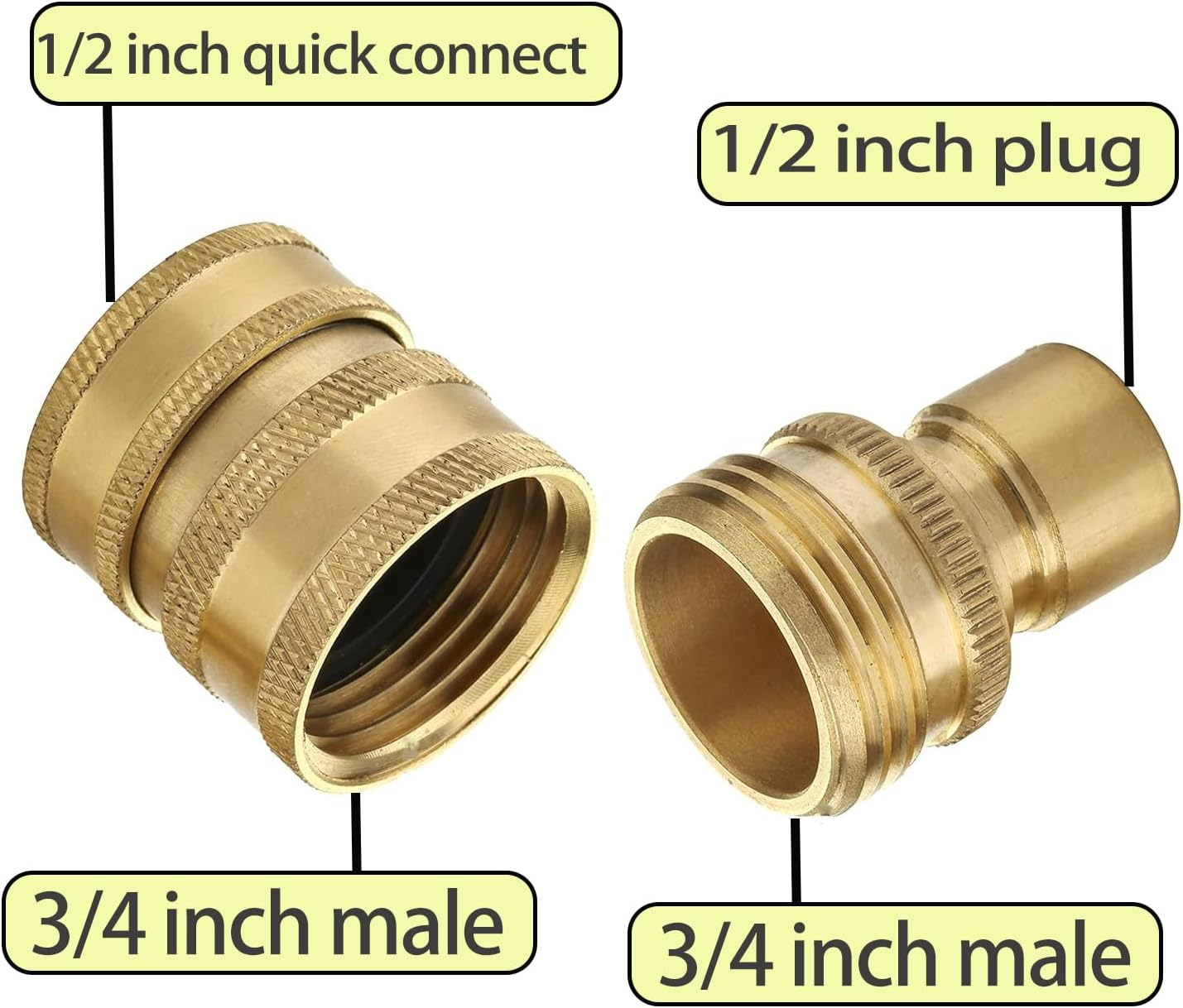 Hysagtek 8Pcs Pressure Washer Adapter Set，M22 Swivel to 3/8 Inch Quick Connect, 3/4 Inch to Quick Release for Garden Hose Connection Accessories