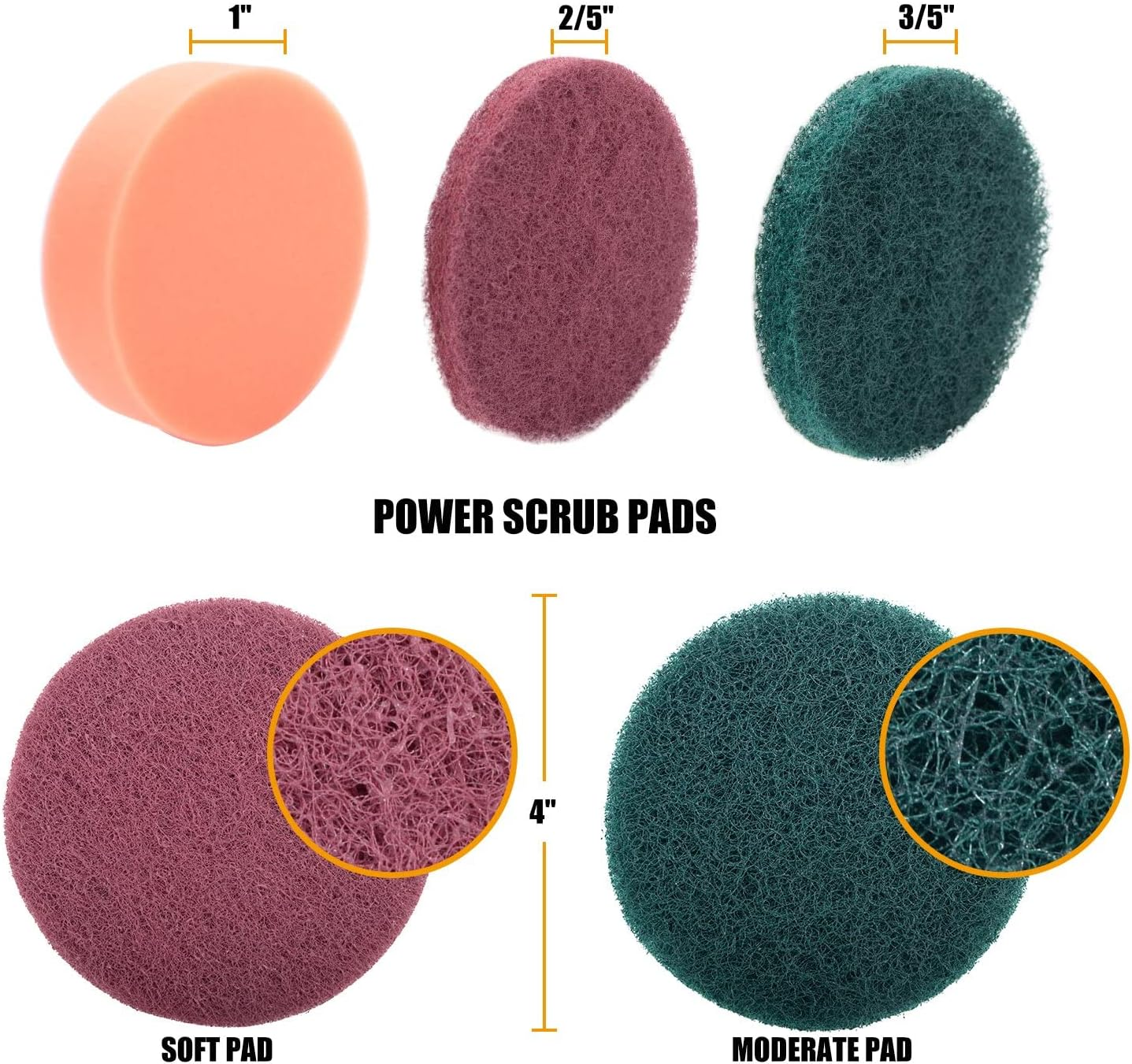 Masterspec 15PCS Drill Brush Kit Car Cleaning Attachment Set Sponge Scrubber Scrub Brush Kits with Extend Holder image number 2