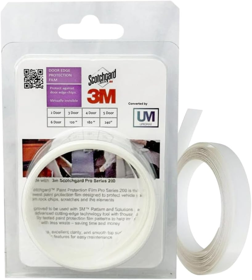 Upromax Door Edge PPF Pre-Cut Guard Scratch 3M Paint Protection Film Clear Invisible Universal Car Truck (Roll 0.4 X 240) image number 1