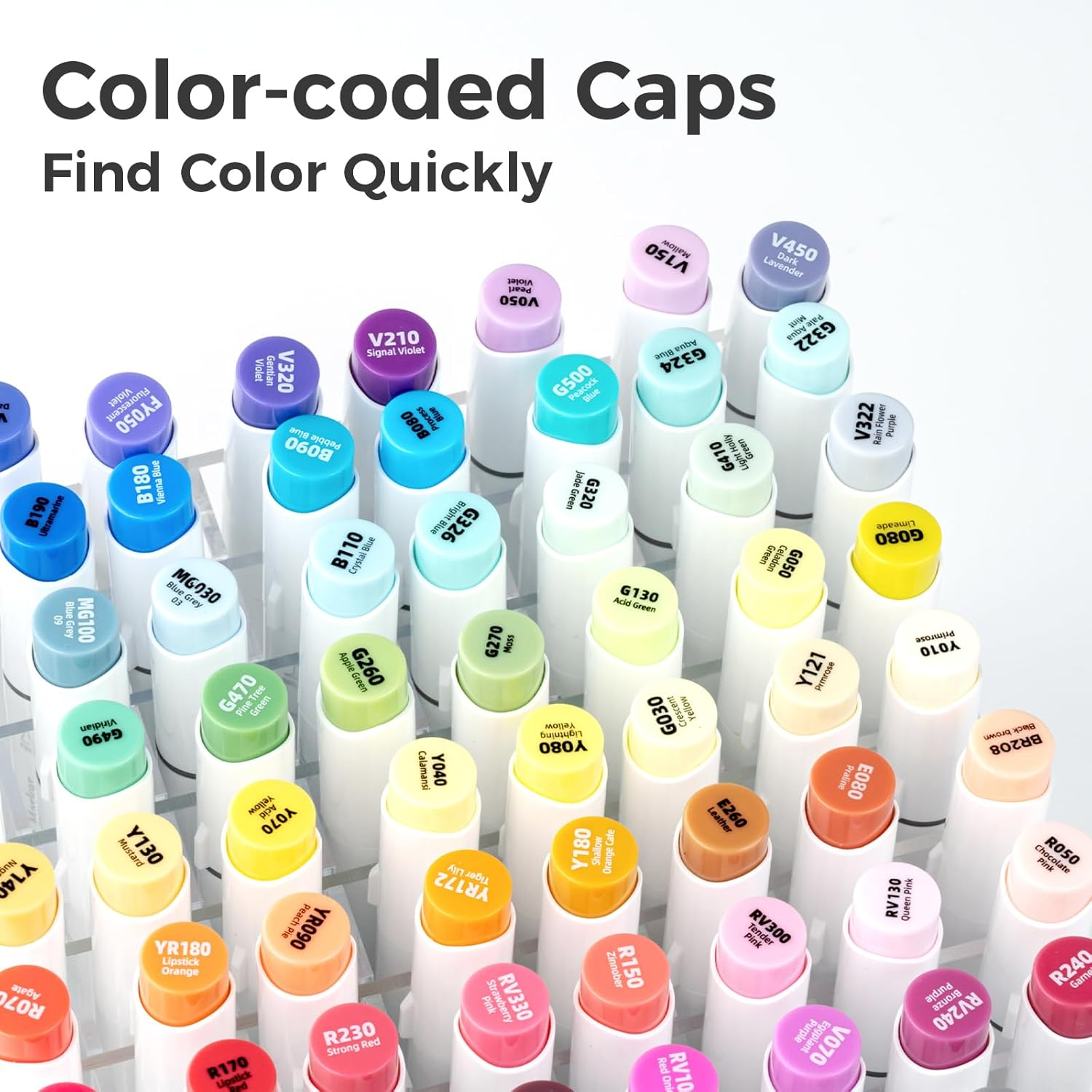 Ohuhu Alcohol Markers Brush Tip - 104-Color Art Marker Set for Artists - Honolulu B Series - Double Tipped Alcohol Based Art Markers for Adults Coloring Sketching Illustration - Dual Tip Brush & Fine image number 3