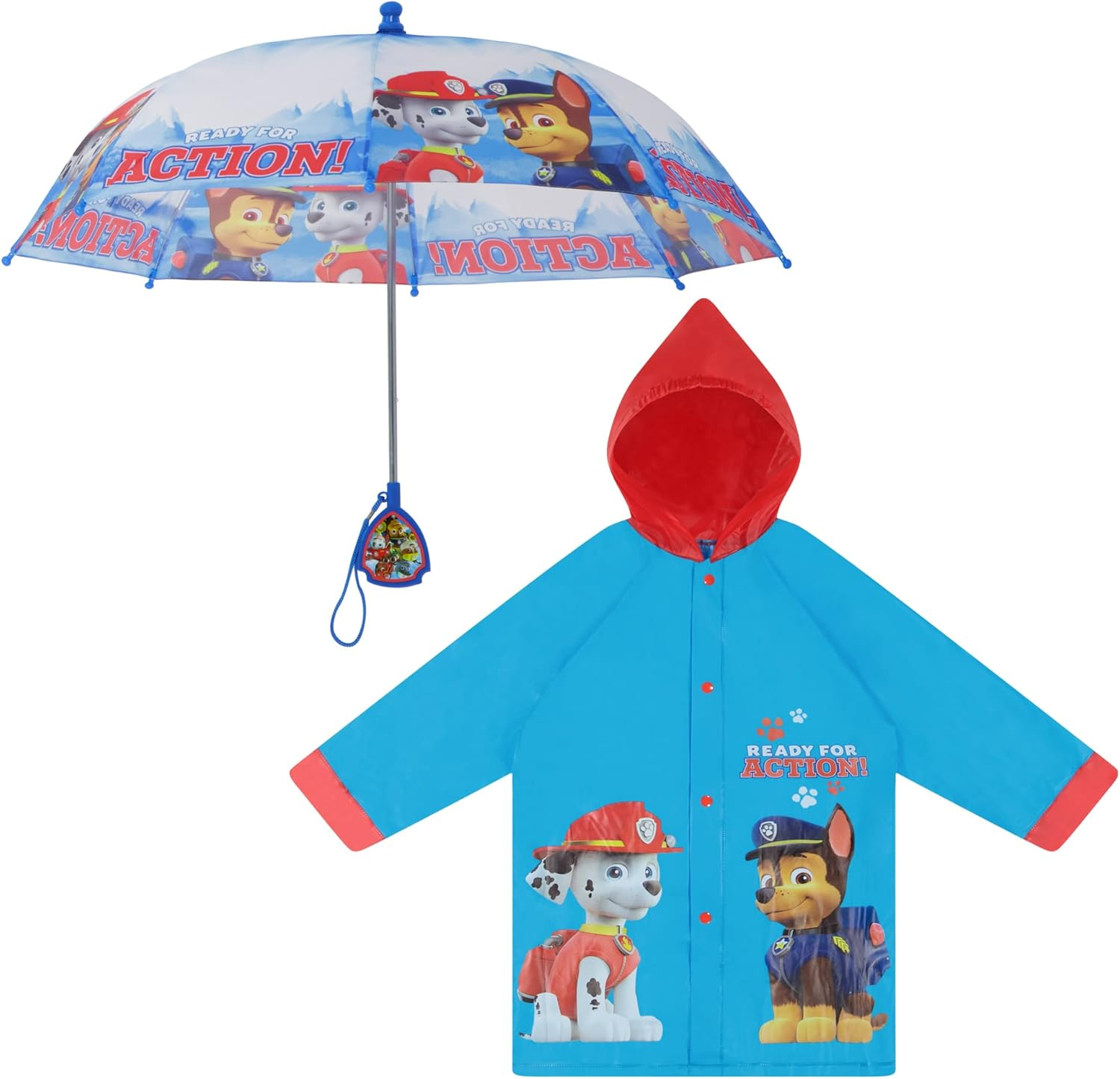 Nickelodeon Toddler and Boys' Paw Patrol Slicker and Umbrella Rainwear Set