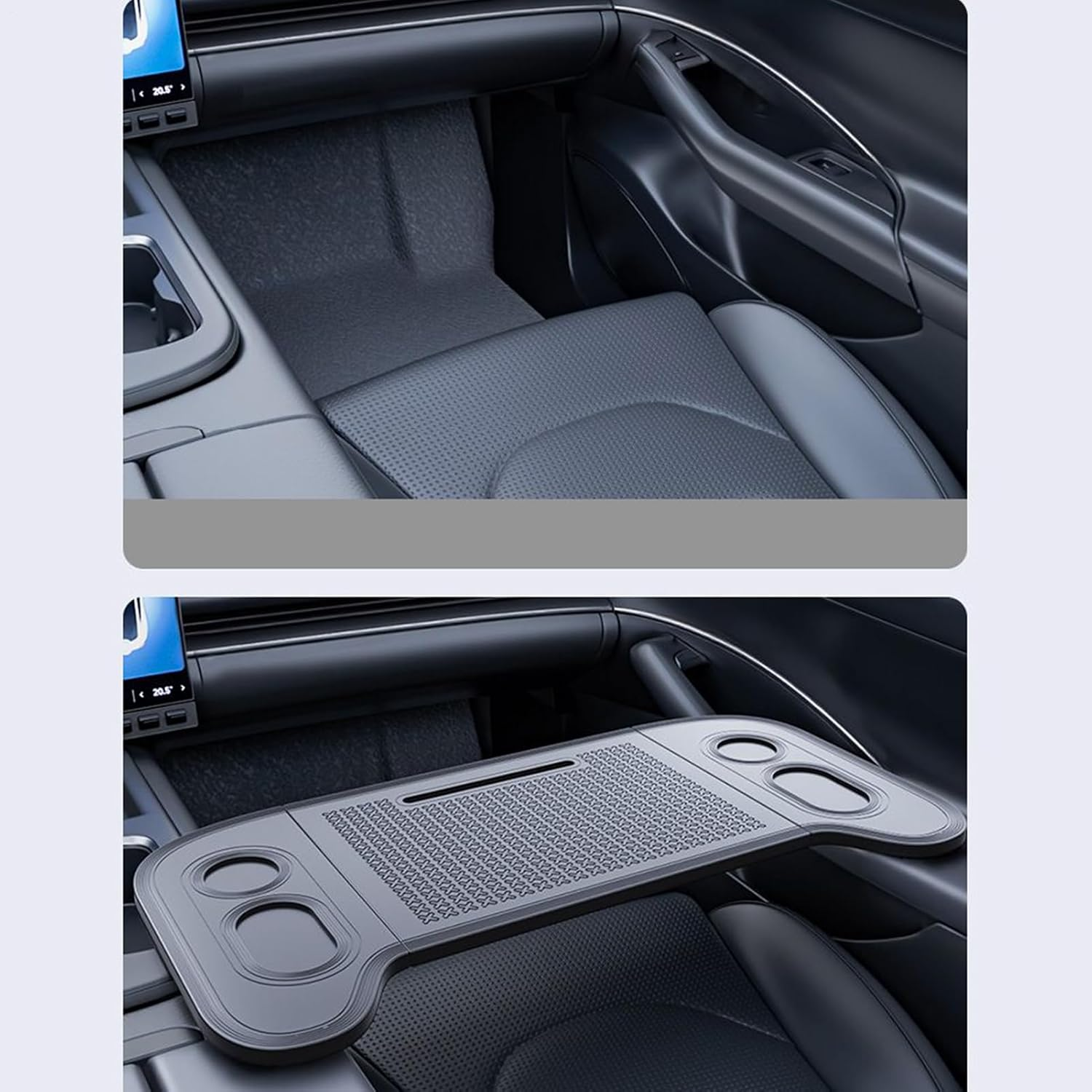 Car Desk - Folding Table for Laptop - Food Desk Work Stand,For Camping Meeting Work Eating Travel Truck Van Snack Cup Computer Laptop Road Trip image number 2