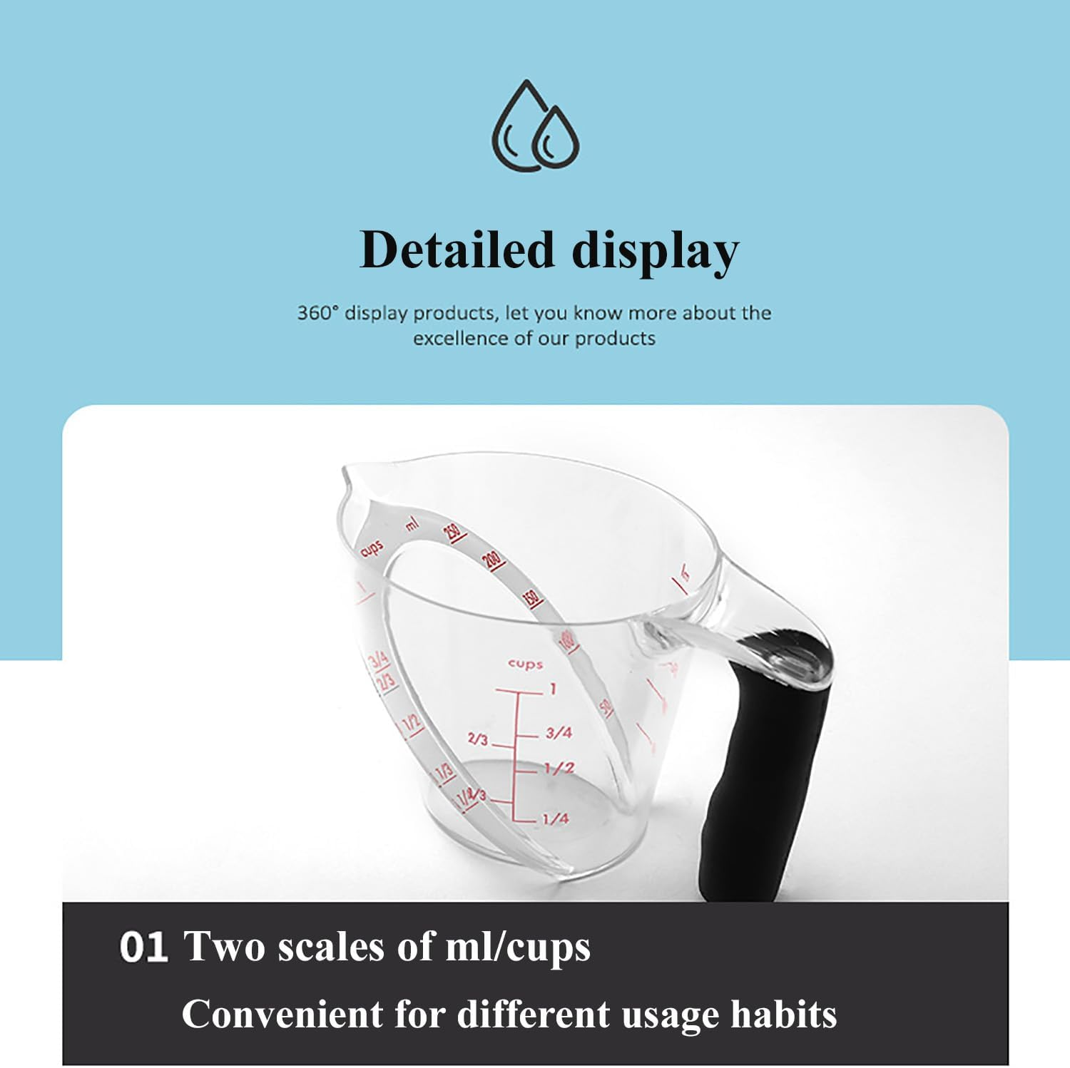 2Pcs Good Grips Angled Measure Cup, 500Ml, 2 Cup image number 4