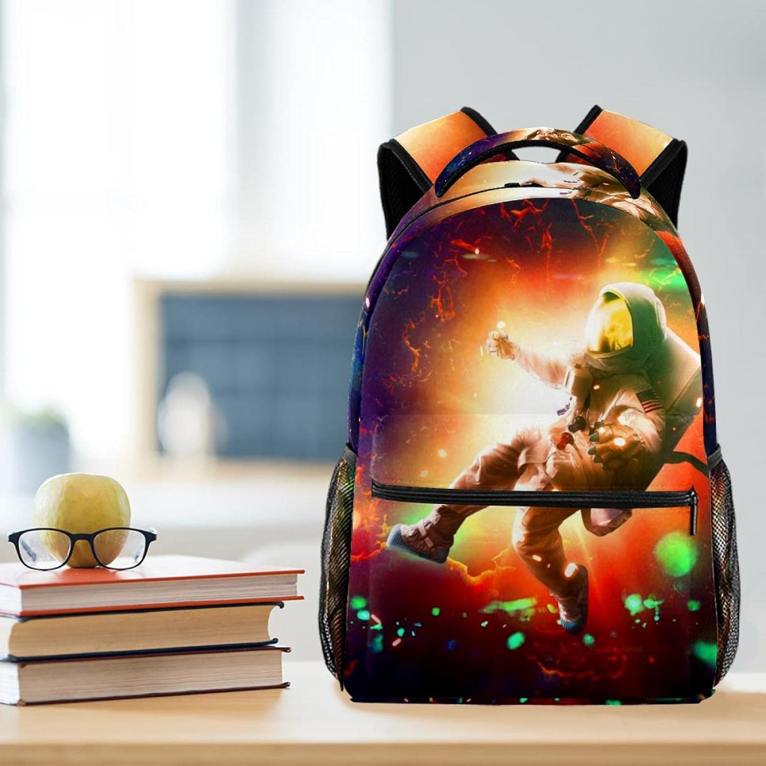 Astronaut in the Wormhole Backpack Students Shoulder Bags Travel Bag College School Tote Backpacks image number 1