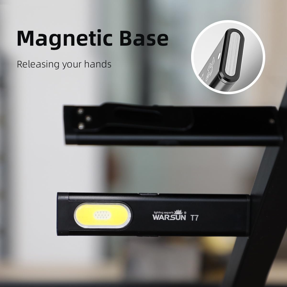 WARSUN Compact Multi-Mode Pocket LED Flashlight - 675LM, USB-C Rechargeable, IPX4, Dual Material, Red/Blue Strobe, for Everyday Carry & Travel (2 Pack) image number 1