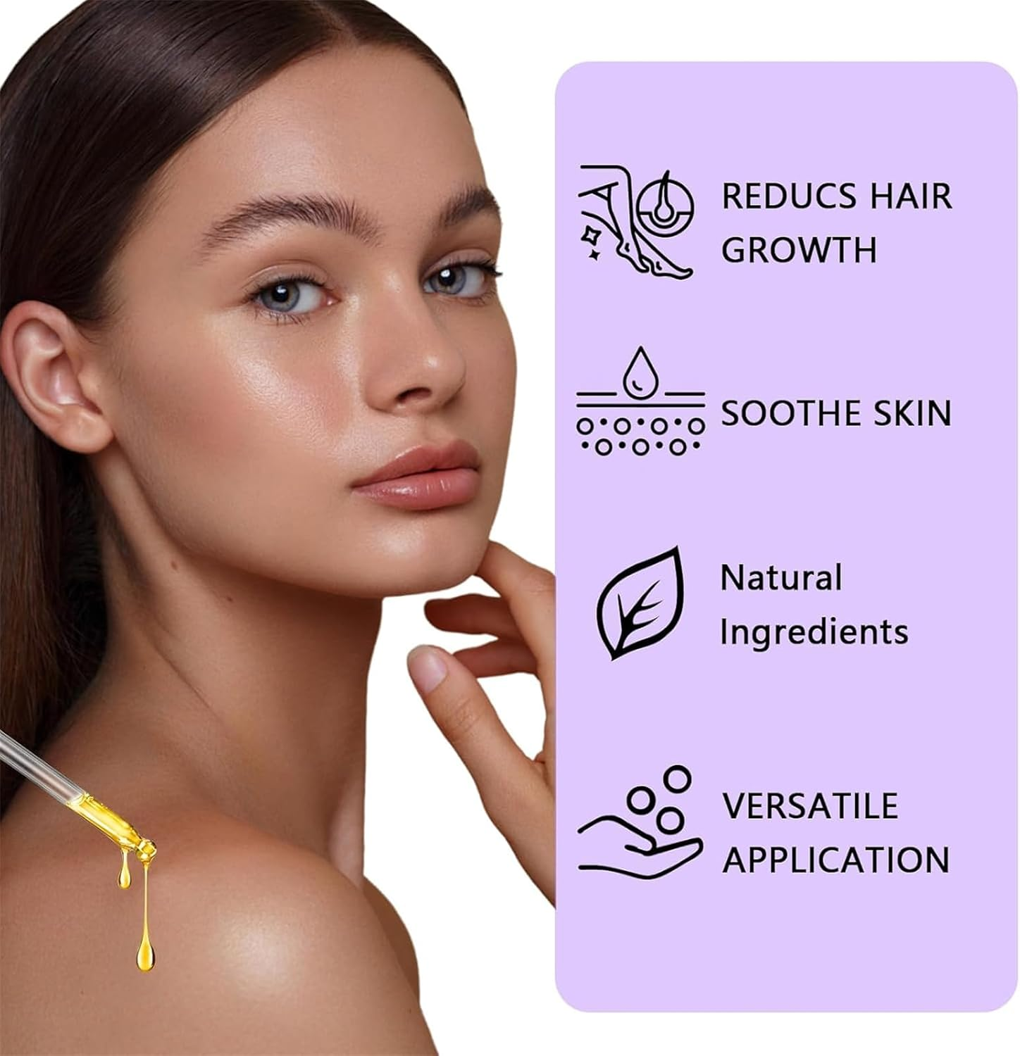 Glowoman - Cyperus Rotundus Oil, Natural Cyperus Rotundus Oil for Hair Removal, Reduces Unwanted Body Hair Growth, Soothing and Gentle, Shrink Pores, for All Skin Types (1Pc) - 1Pc image number 6